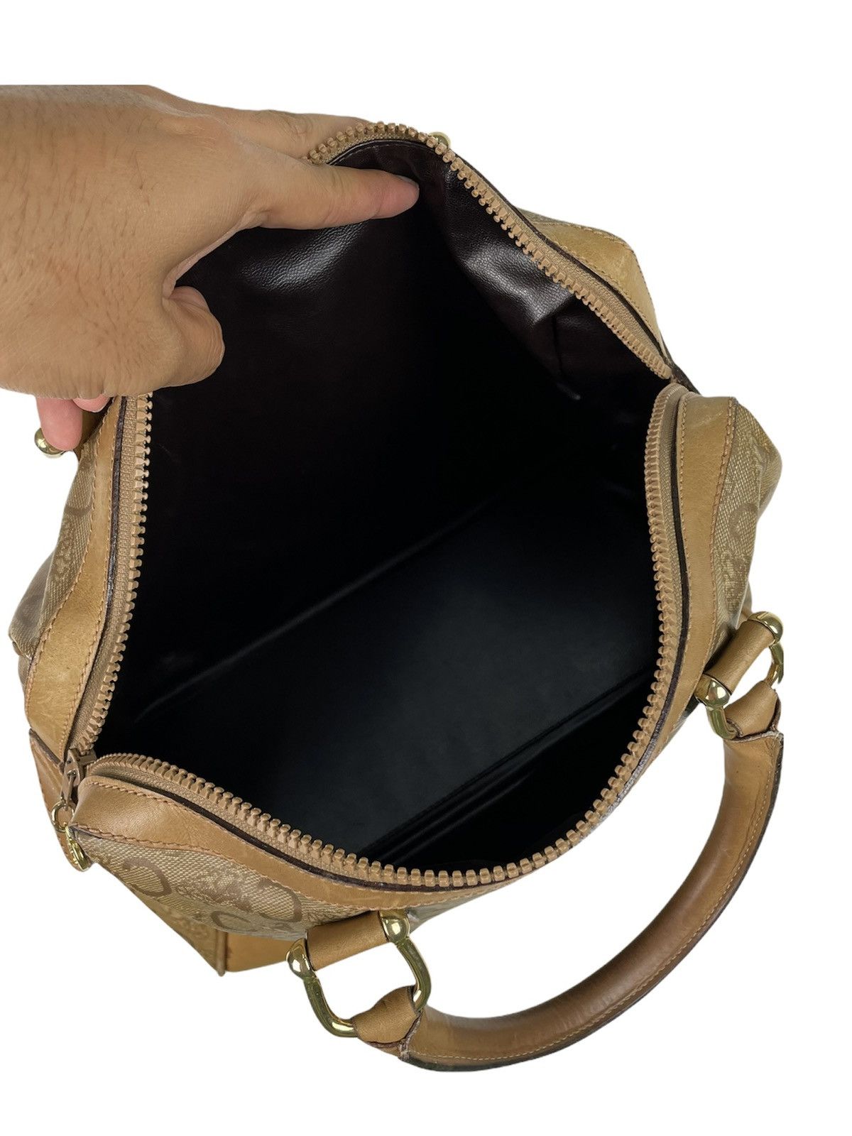Celine CELINE Vintage Macadam Boston Bag Monogram – Riri Zipper Size ONE SIZE - 3 Thumbnail
