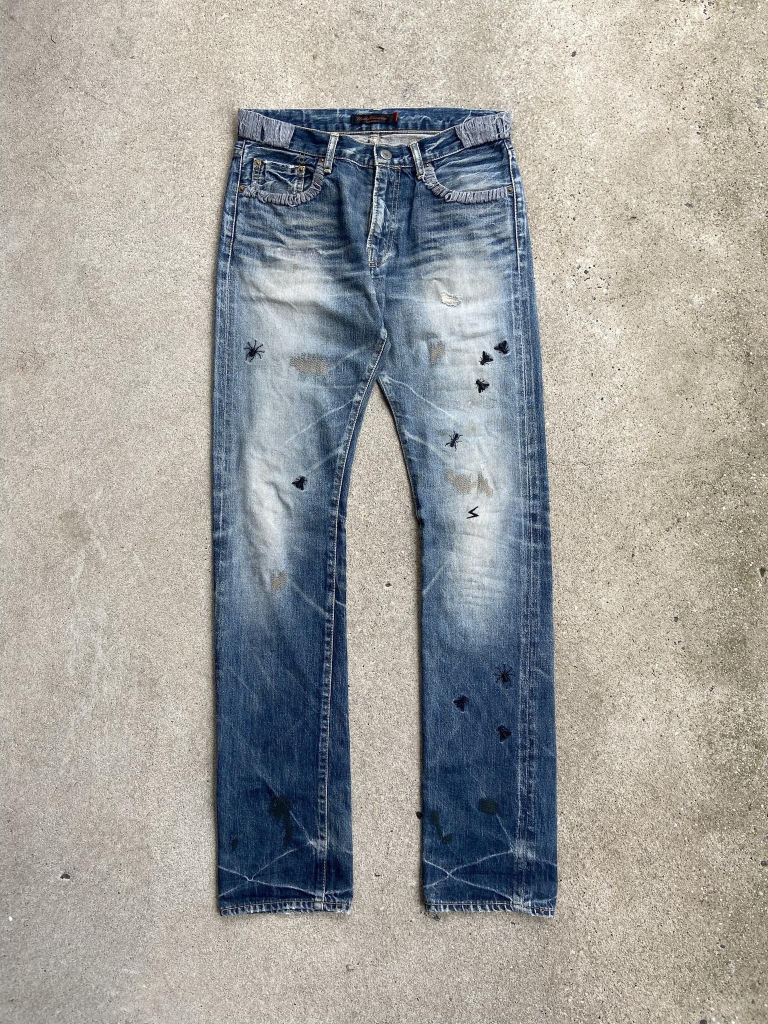 Undercover AW06 'GURUGURU' Bug Denim Jeans Size 2