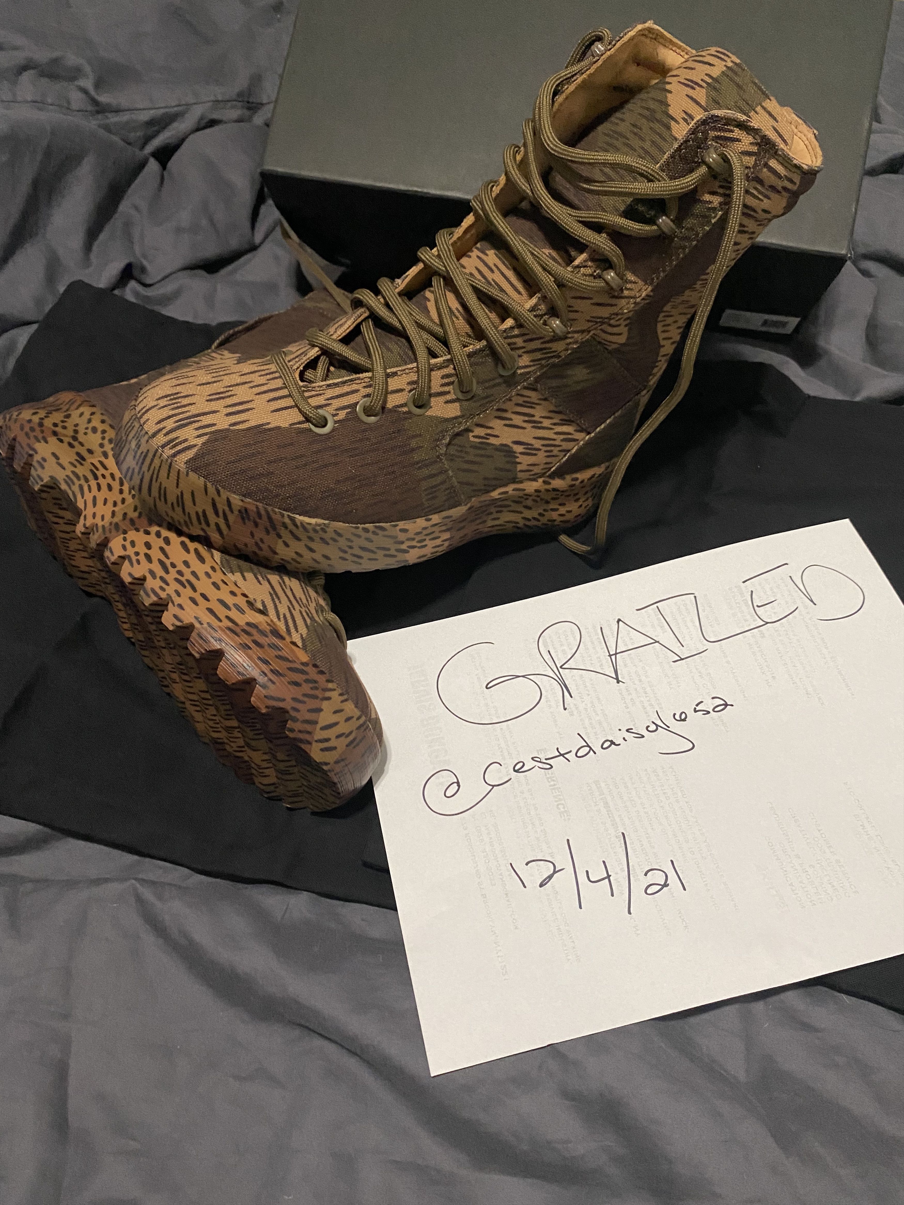 Yeezy Yeezy Season 6 Splinter Camo Washed Canvas Boot Size US 8.5 / EU 41-42 - 7 Thumbnail