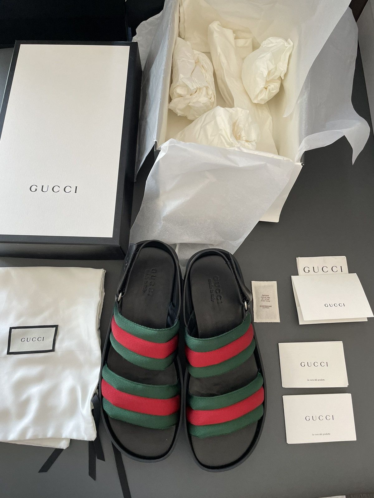 Gucci Rare Super Runway Iconic Gucci Tri Color Sandal Slides Shoes Size US 11 / EU 44 - 5 Thumbnail
