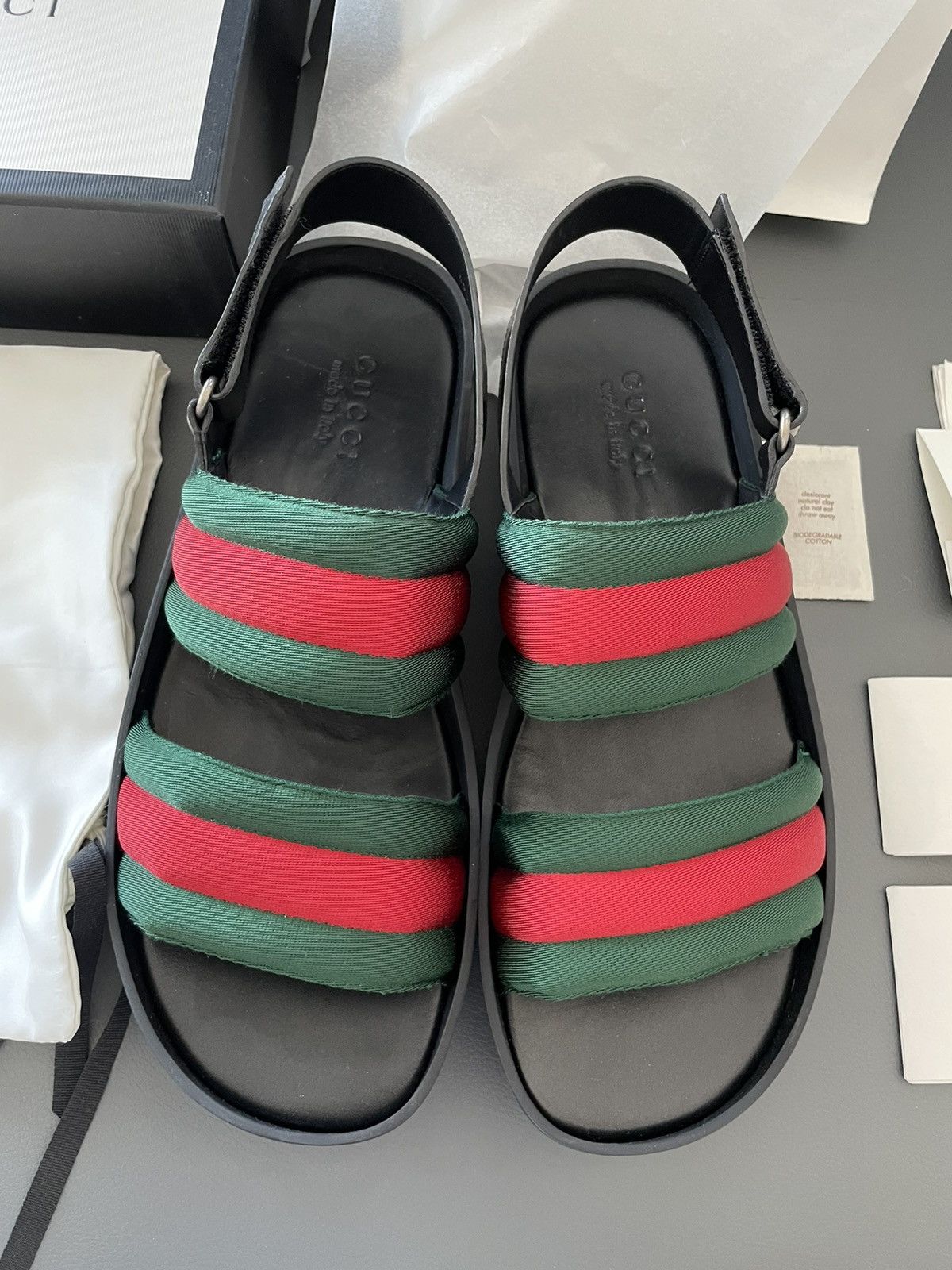 Gucci Rare Super Runway Iconic Gucci Tri Color Sandal Slides Shoes Size US 11 / EU 44 - 6 Thumbnail