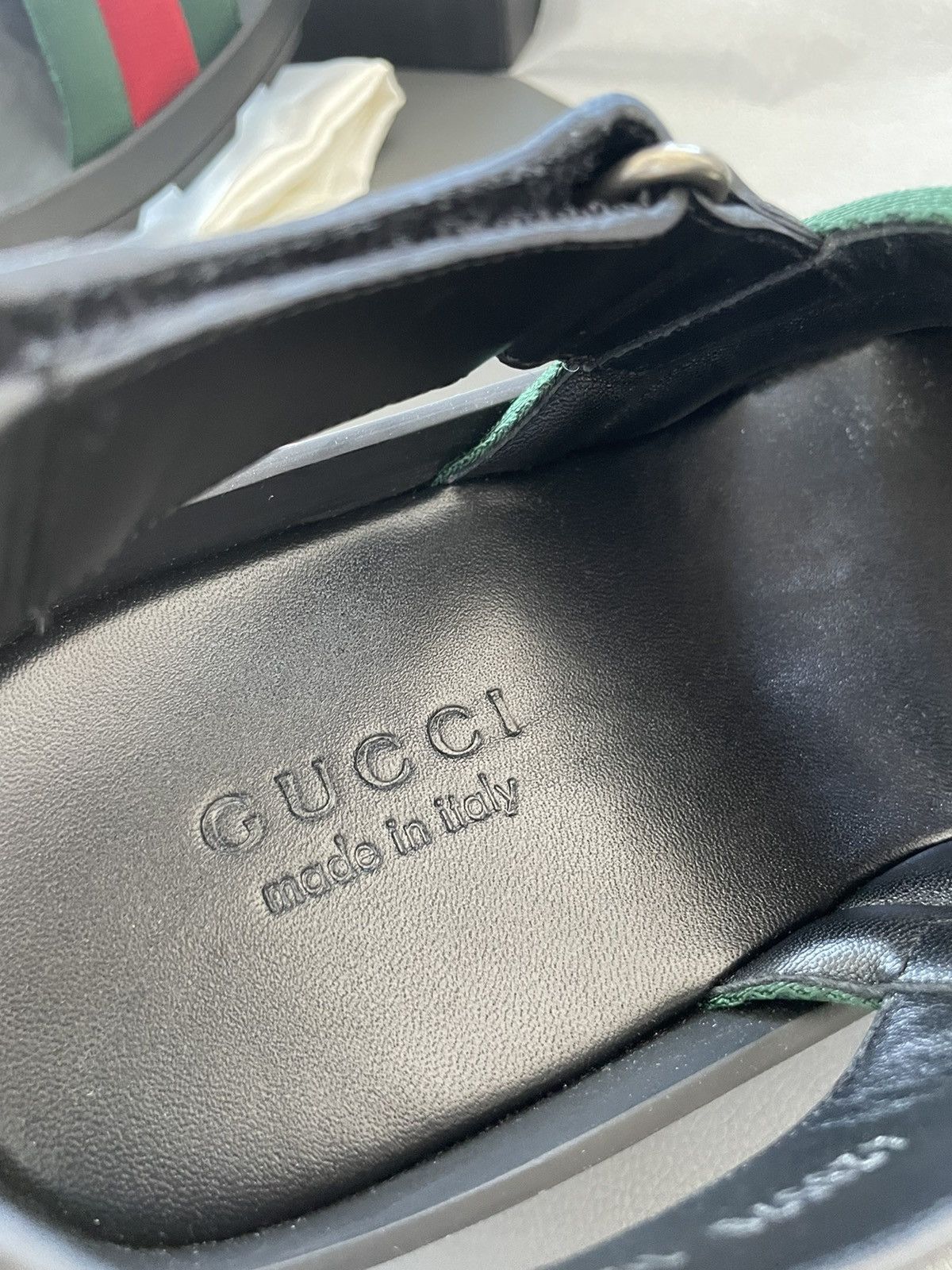 Gucci Rare Super Runway Iconic Gucci Tri Color Sandal Slides Shoes Size US 11 / EU 44 - 10 Thumbnail