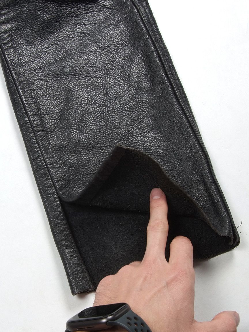 Genuine Leather × Vintage Vintage Made In England Leather Black Biker High Rise Pants Size US 30 / EU 46 - 6 Thumbnail