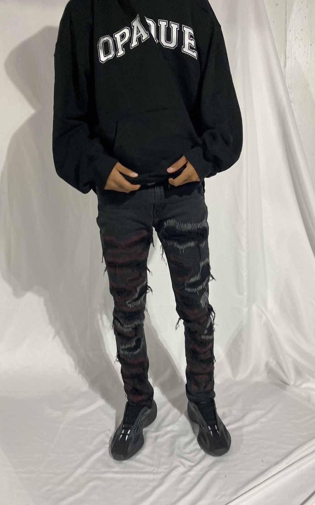 Custom Custom rip and repair jeans | Grailed