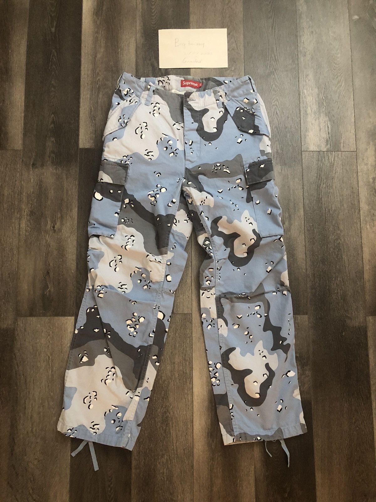 Supreme, Pants, Supreme Blue Chocolate Chip Cargo Pants