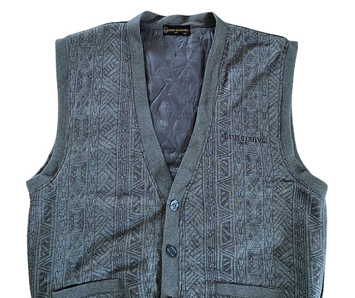 Valentino 🔥 GIANNI VALENTINO CABLE KNIT SOUTHWESTERN VEST CARDIGAN Size US M / EU 48-50 / 2 - 5 Thumbnail