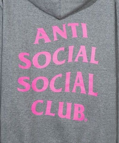 Anti Social Social Club DS Pink ASSC Split Grey Zip Hoodie BAPE KITH FTP FOG CDG Size US XXL / EU 58 / 5 - 2 Thumbnail