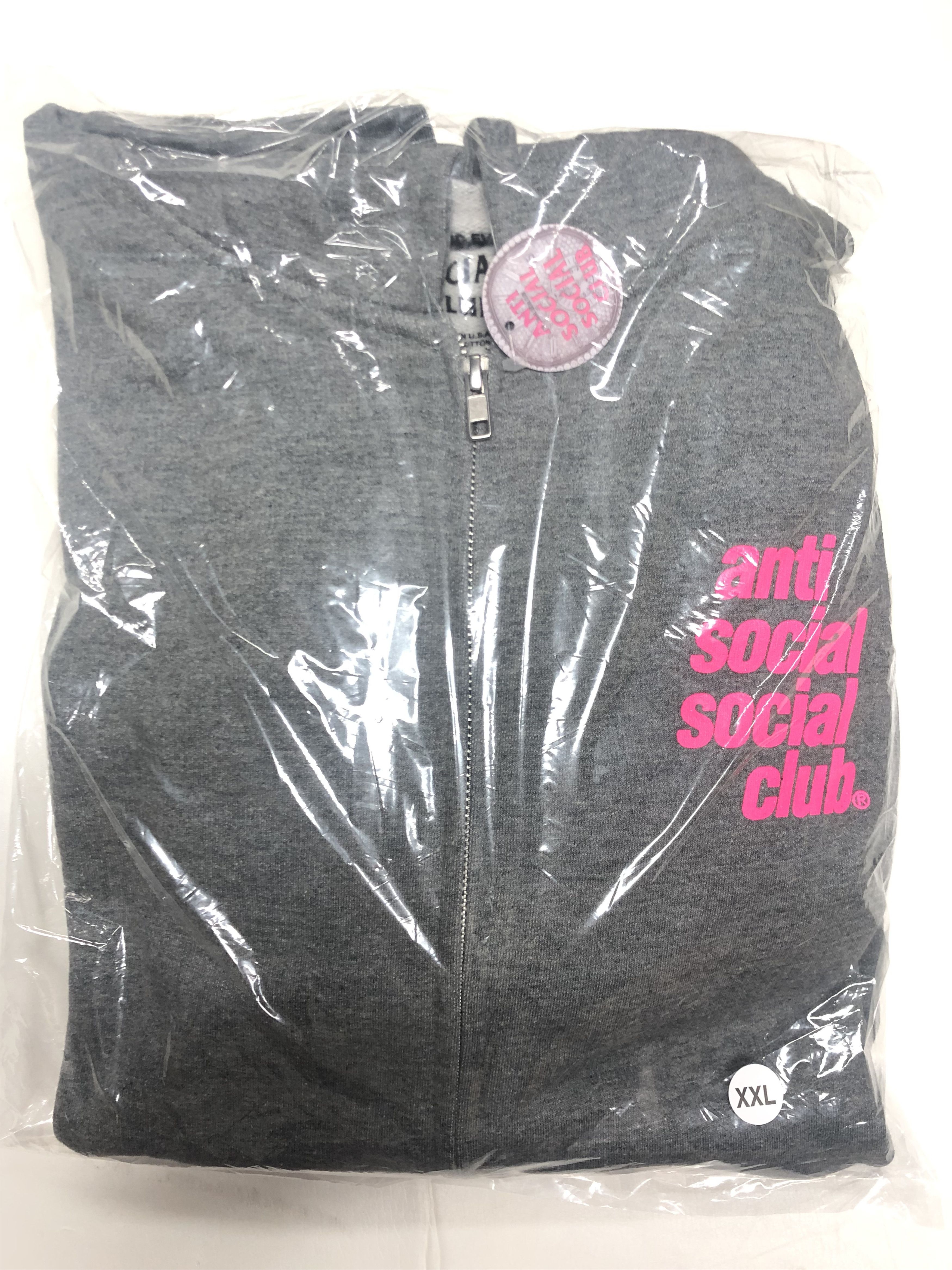 Anti Social Social Club DS Pink ASSC Split Grey Zip Hoodie BAPE KITH FTP FOG CDG Size US XXL / EU 58 / 5 - 3 Thumbnail