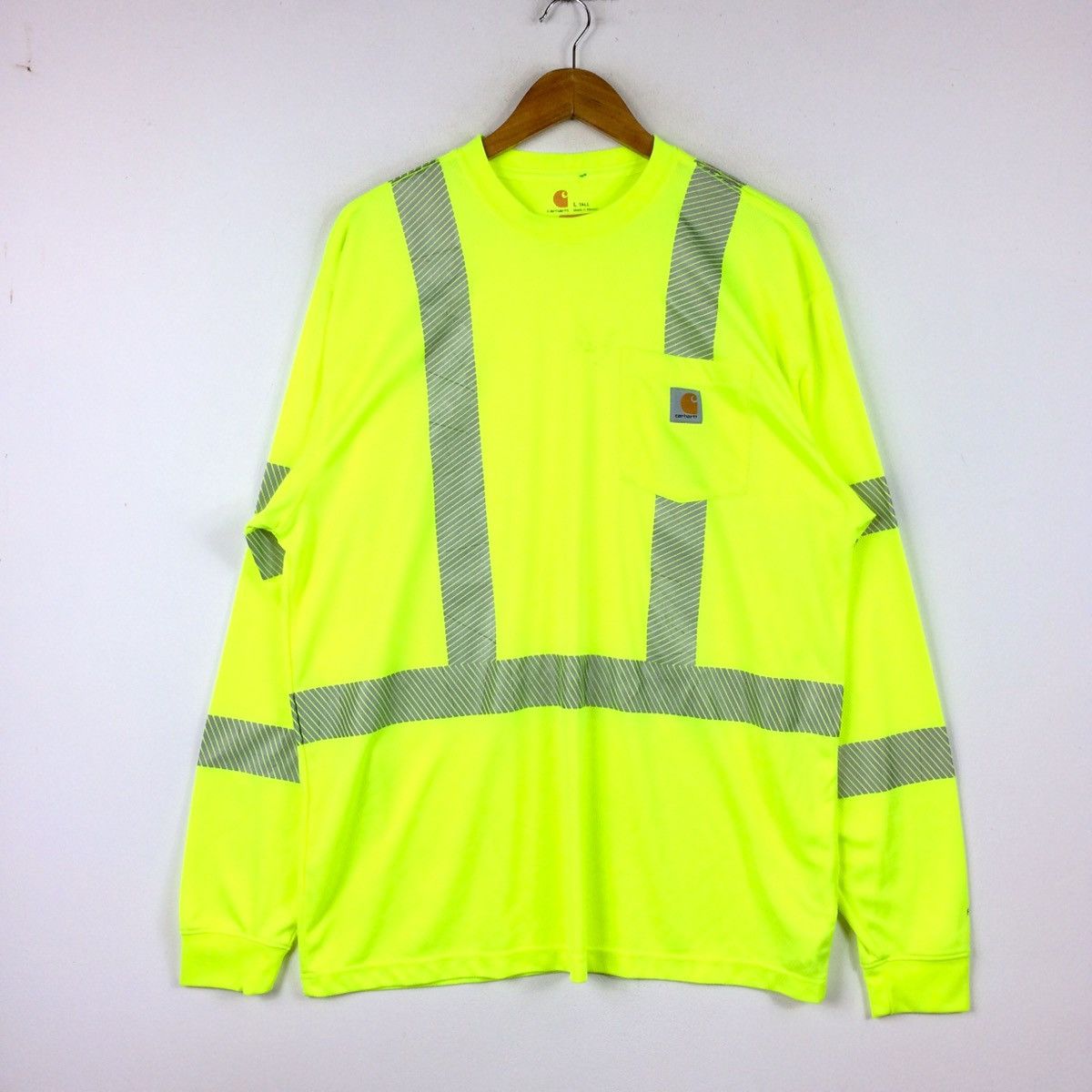 Carhartt × Carhartt Wip Carhartt Neon Reflective Crewneck Longsleeve Shirt Size US L / EU 52-54 / 3 - 1 Thumbnail