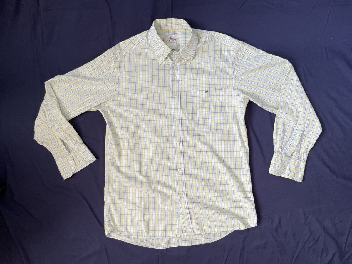 Lacoste Vintage Lacoste Micro Croco Shirt Plaid Size US M / EU 48-50 / 2 - 2 Thumbnail