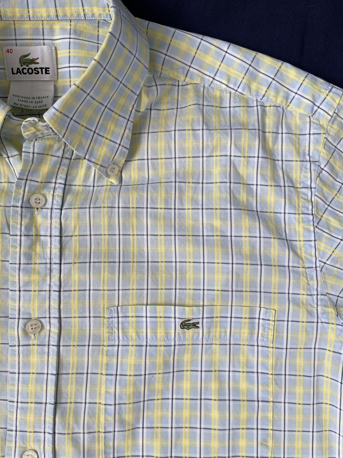 Lacoste Vintage Lacoste Micro Croco Shirt Plaid Size US M / EU 48-50 / 2 - 3 Thumbnail