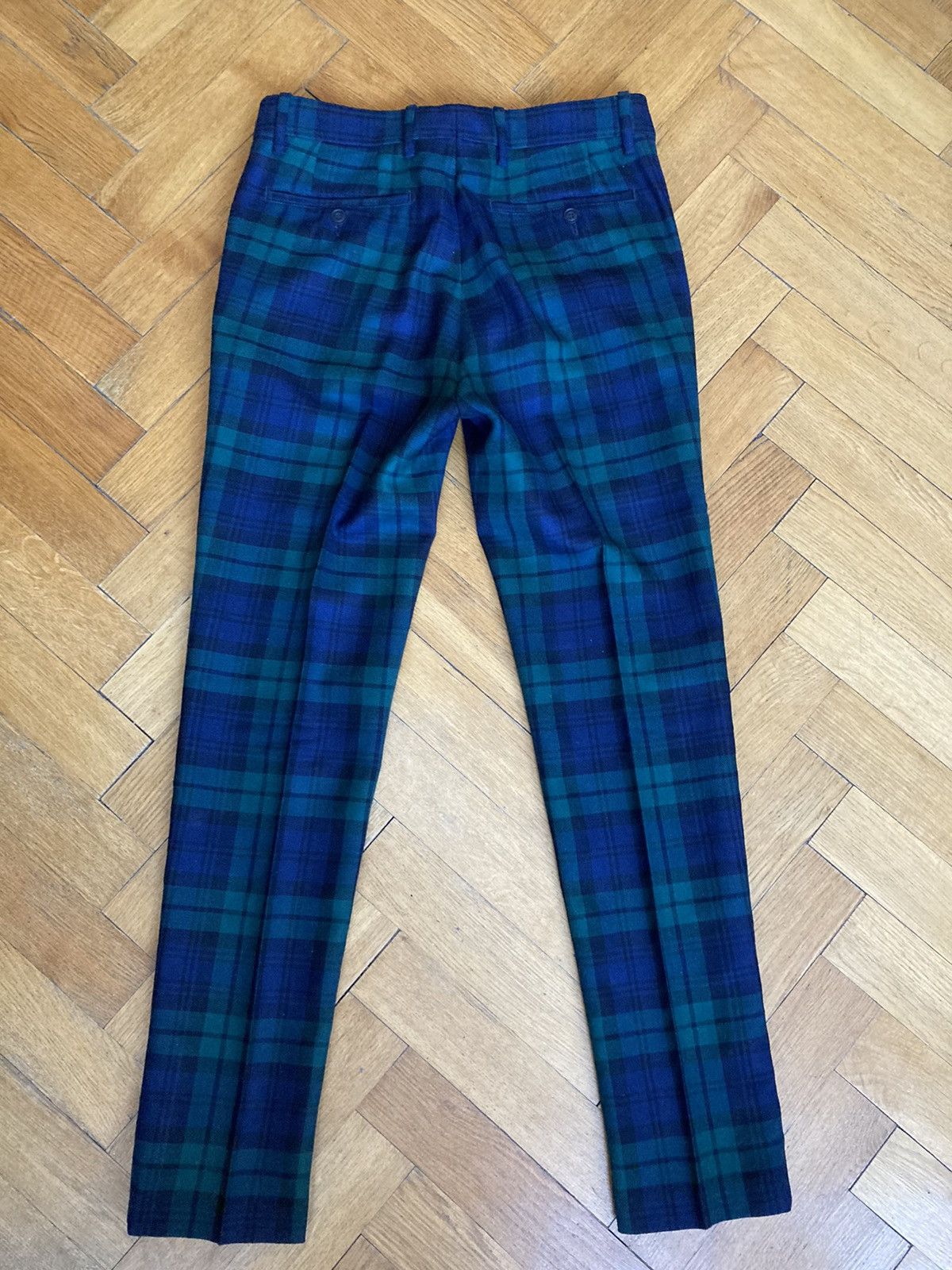 Burberry Navy serpentine tartan trousers Size US 31 - 2 Thumbnail