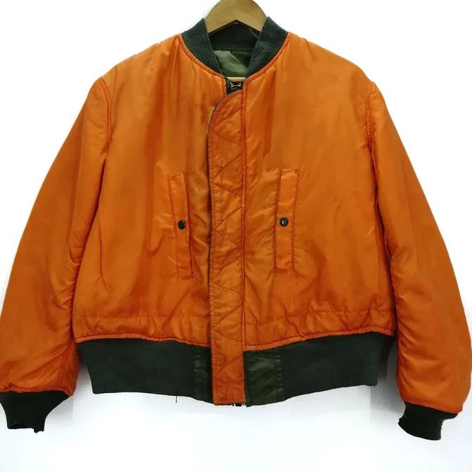Alpha Industries 💣OFFER VTG ALPHA INDUSTRIES Reversible Bomber Jacket Size US M / EU 48-50 / 2 - 3 Thumbnail