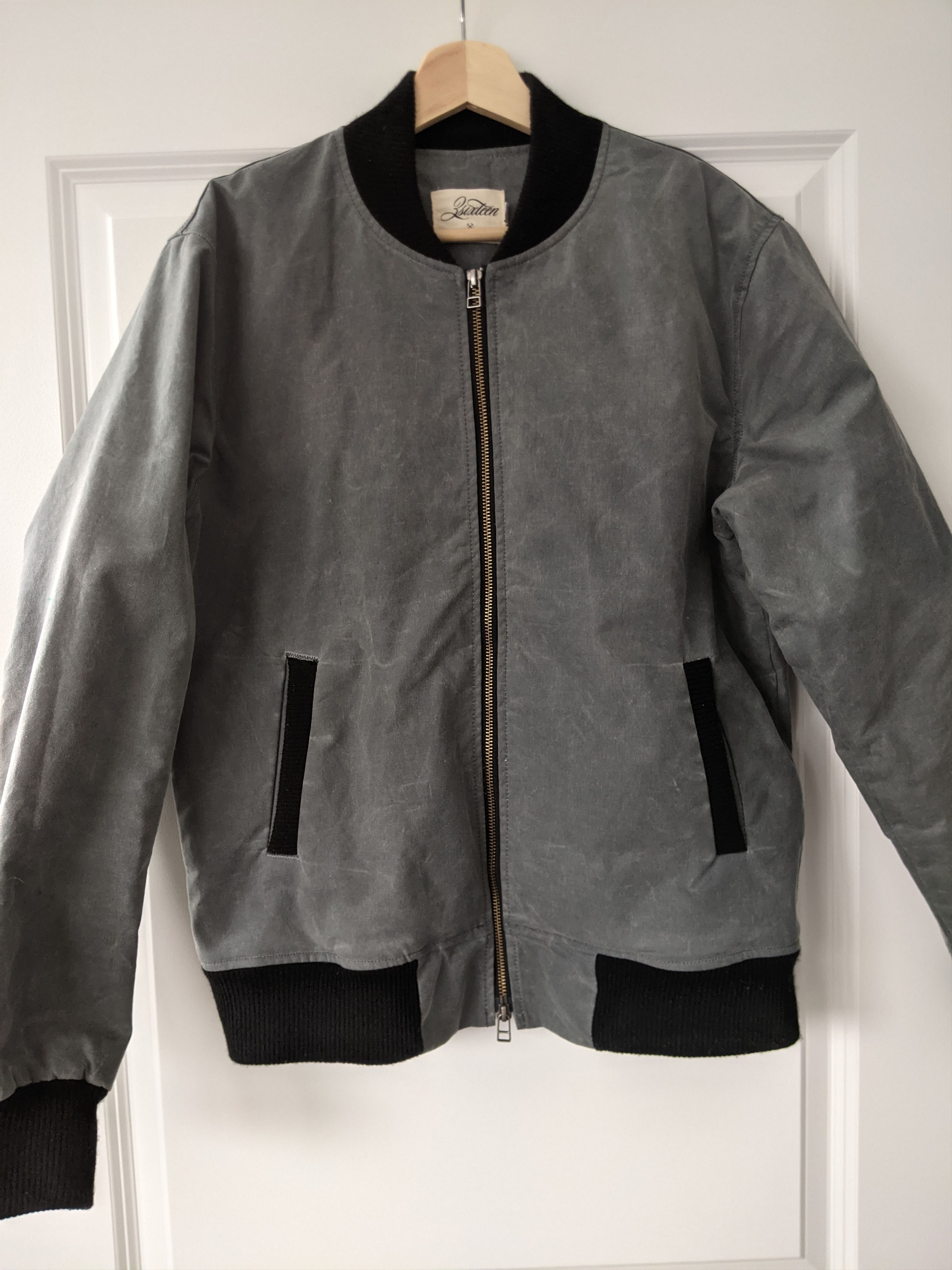 3sixteen Waxed Canvas Stadium Jacket - Gray | Grailed