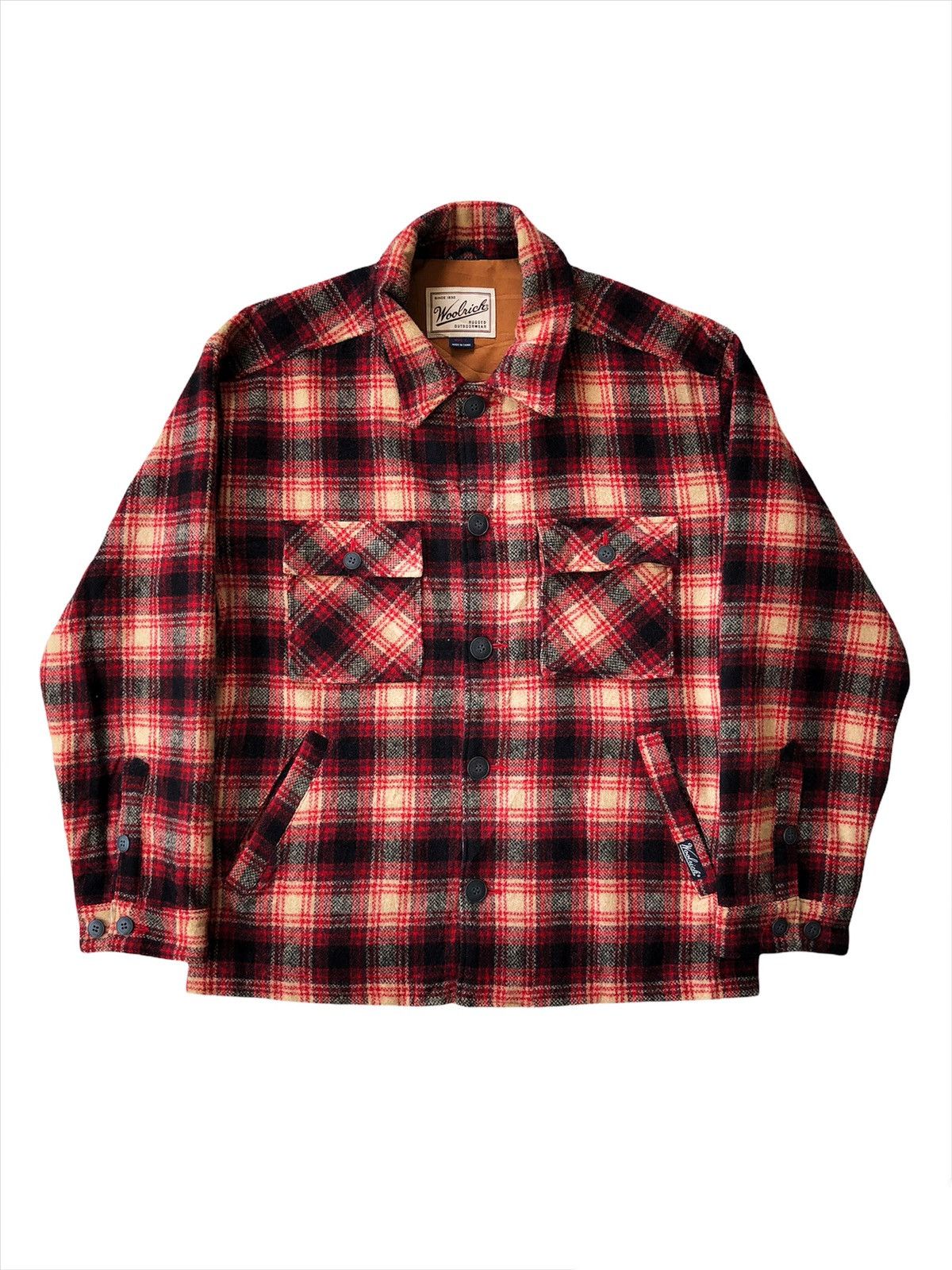 Woolrich Woolen Mills SICK🔥Woolrich 🇺🇸 Storm Plaid Side Buckle Wool Jacket Size US L / EU 52-54 / 3 - 1 Thumbnail