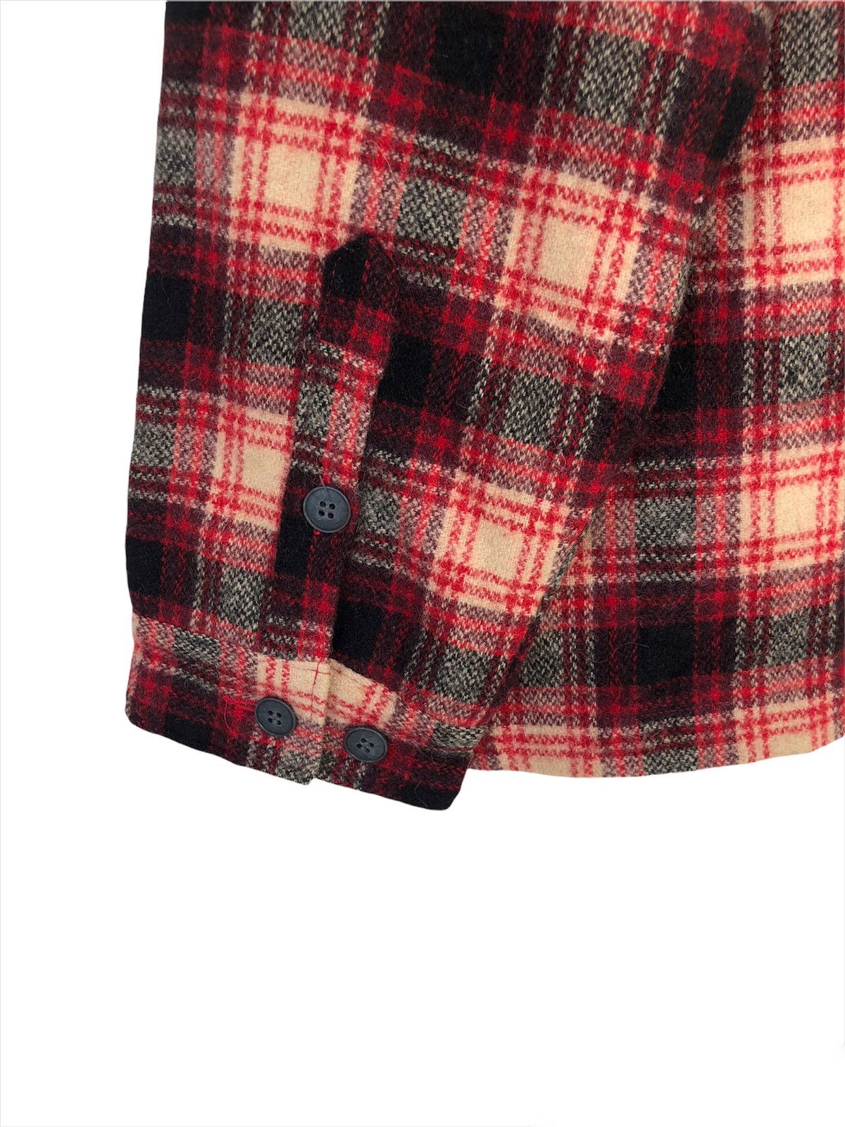 Woolrich Woolen Mills SICK🔥Woolrich 🇺🇸 Storm Plaid Side Buckle Wool Jacket Size US L / EU 52-54 / 3 - 4 Thumbnail