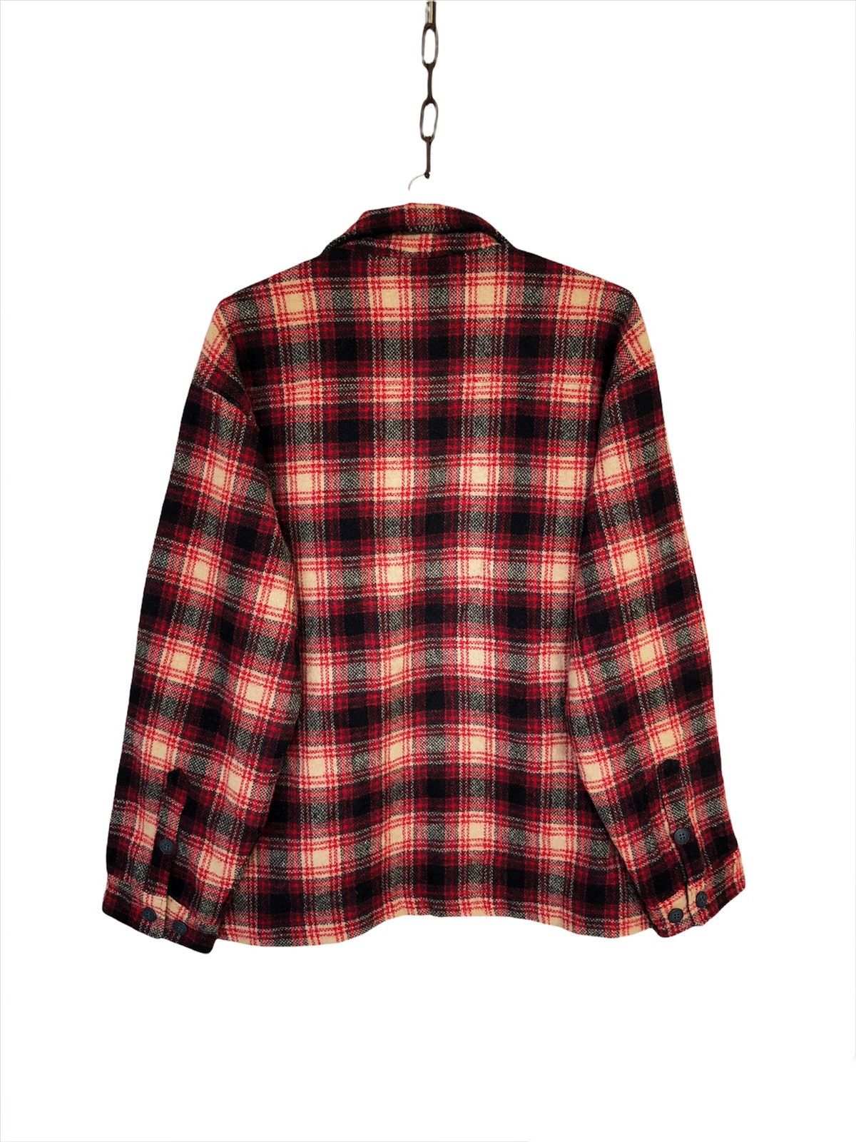 Woolrich Woolen Mills SICK🔥Woolrich 🇺🇸 Storm Plaid Side Buckle Wool Jacket Size US L / EU 52-54 / 3 - 5 Thumbnail
