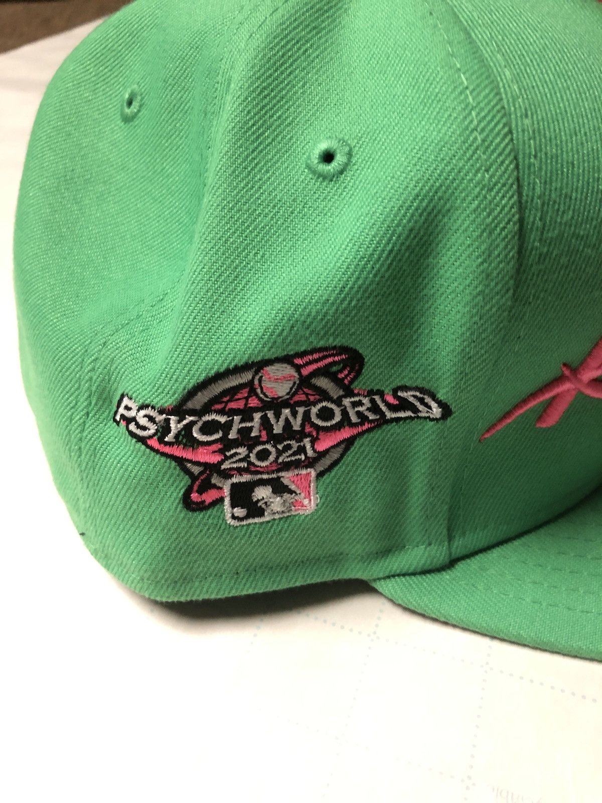 New York Yankees × Psychworld Psychworld x New York Yankees New Era Green 7 5/8 Size ONE SIZE - 5 Thumbnail