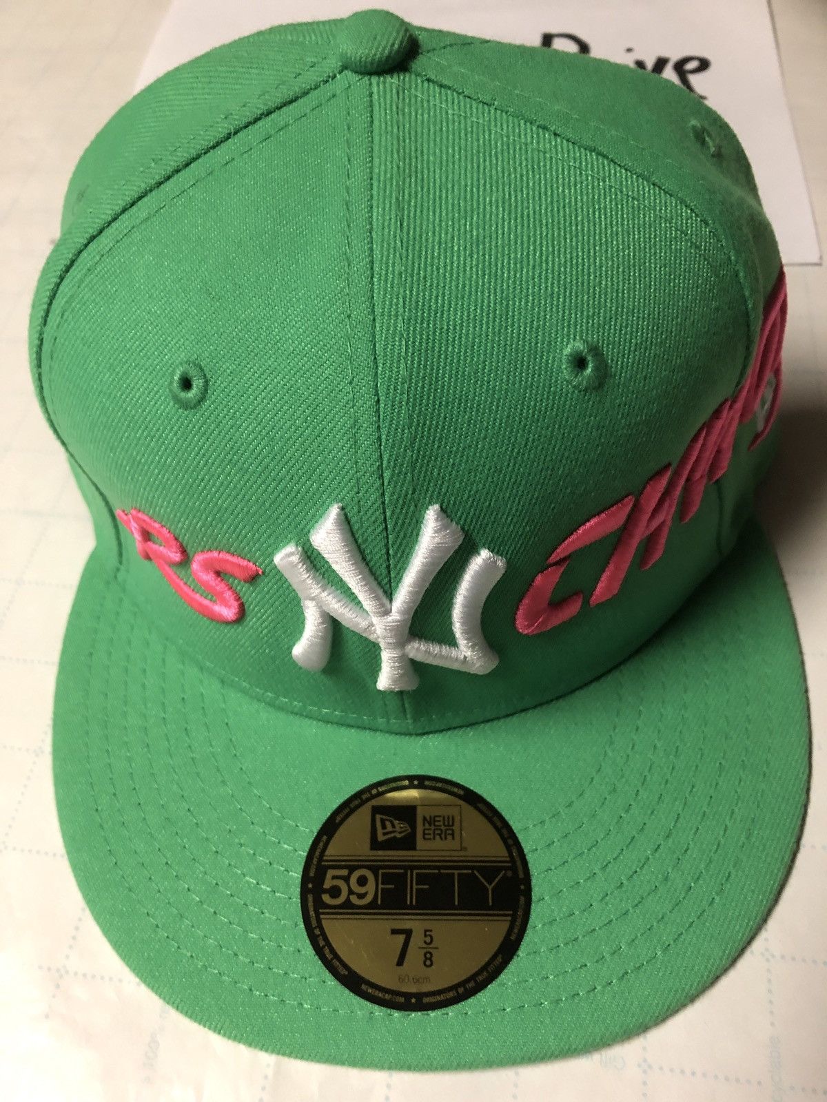 New York Yankees × Psychworld Psychworld x New York Yankees New Era Green 7 5/8 Size ONE SIZE - 3 Thumbnail