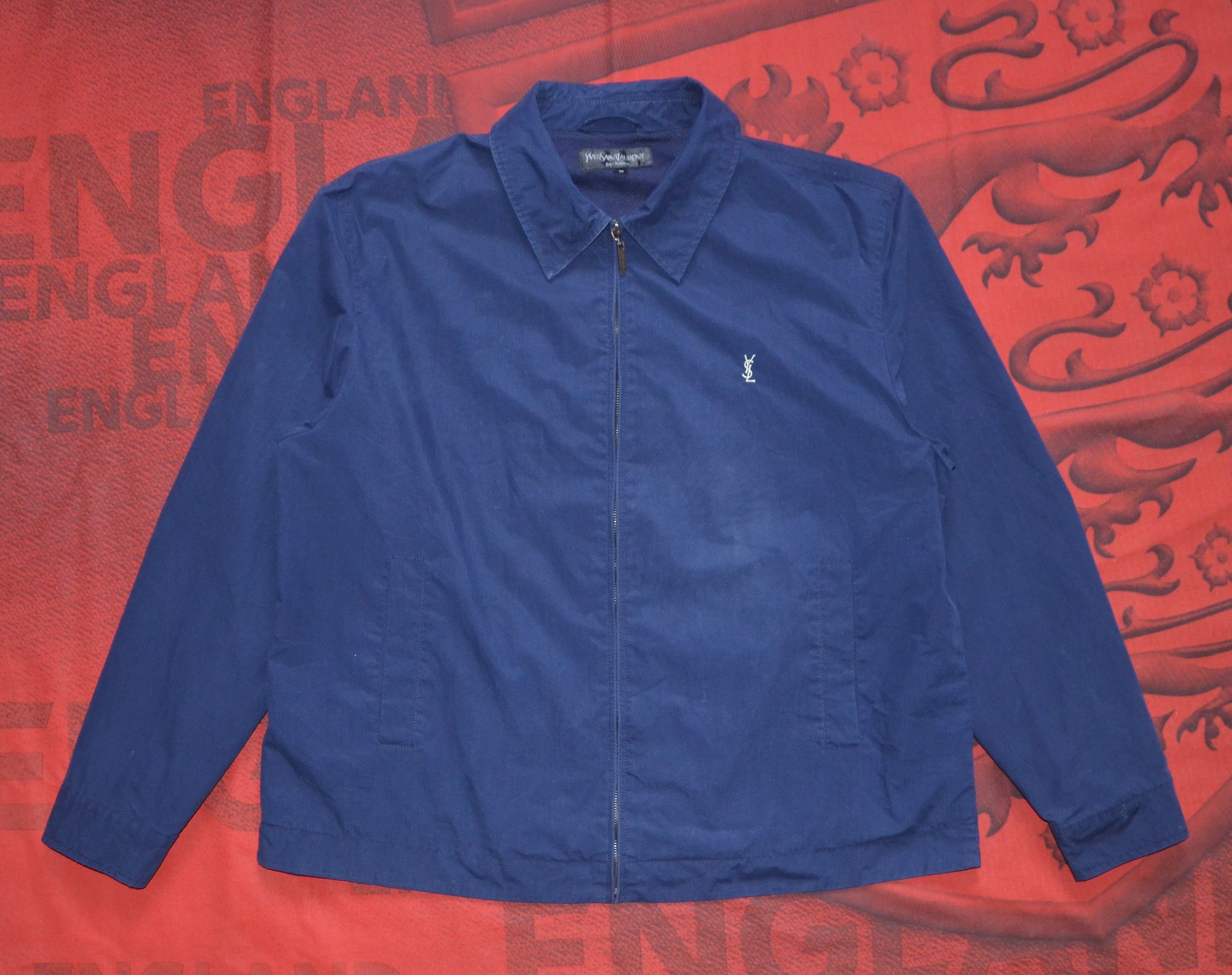 Vintage 90s YSL Yves Saint Laurent Harrington Jacket Size XL