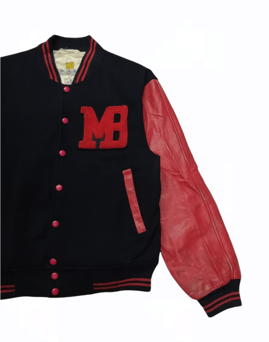 Vintage Vintage Macbeth Spell Out Wool Leather Varsity Jacket Grailed