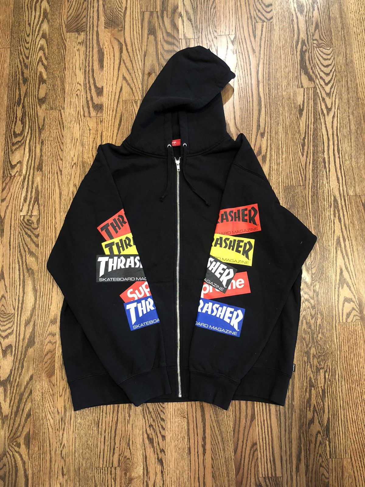 Supreme x Thrasher Multi Logo zip-up Hoodie - Farfetch