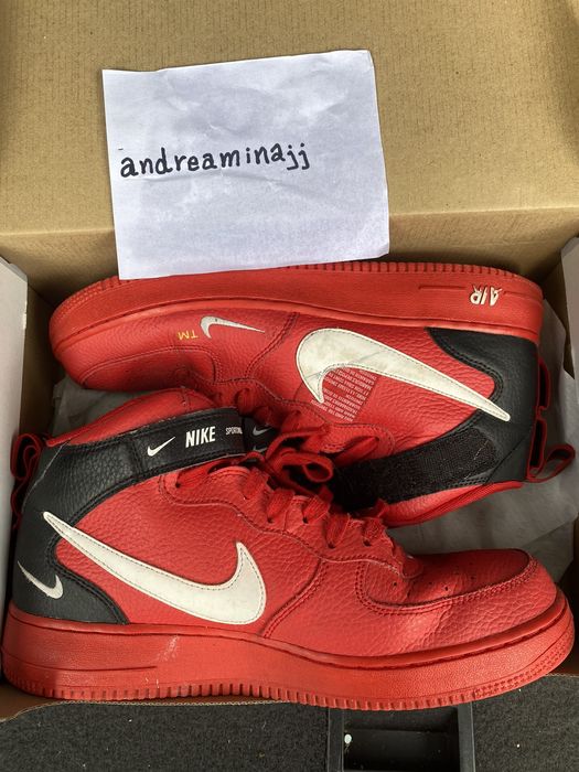 Nike Air Force 1 Mid LV8 GS 'University Red