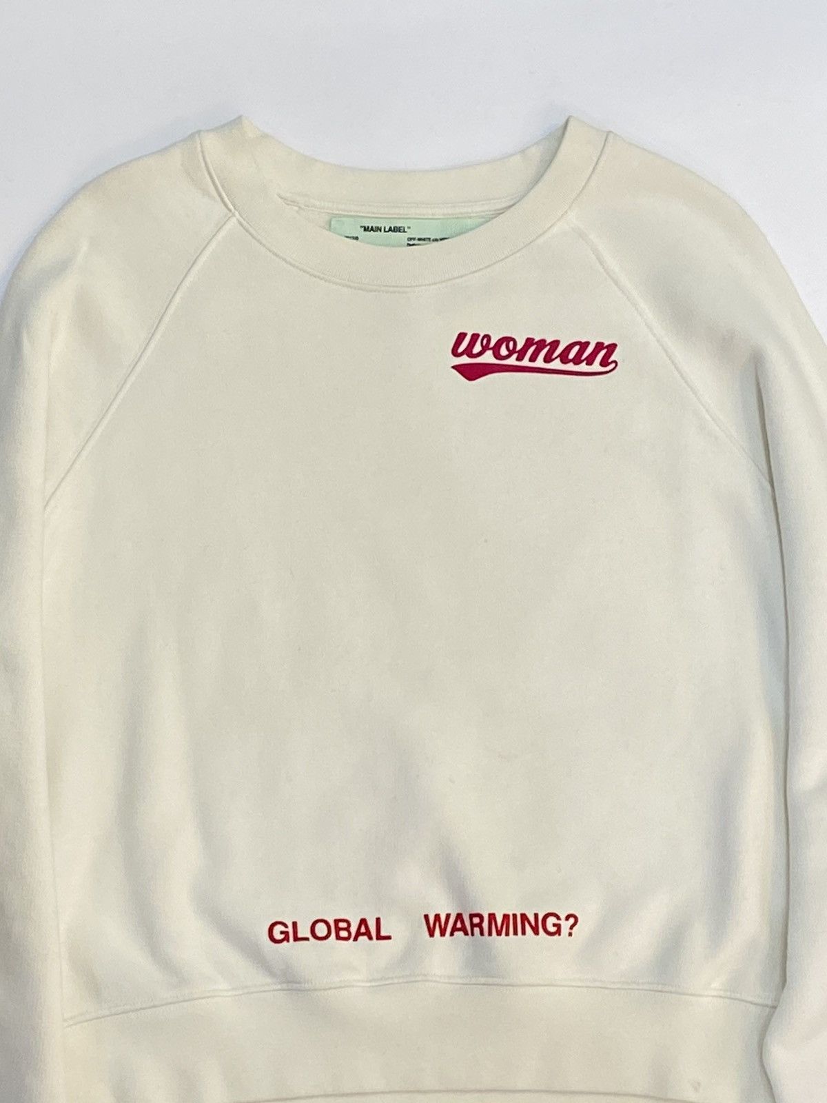 Off White Women s Main Label Off White Global Warming Sweatshirt Grailed