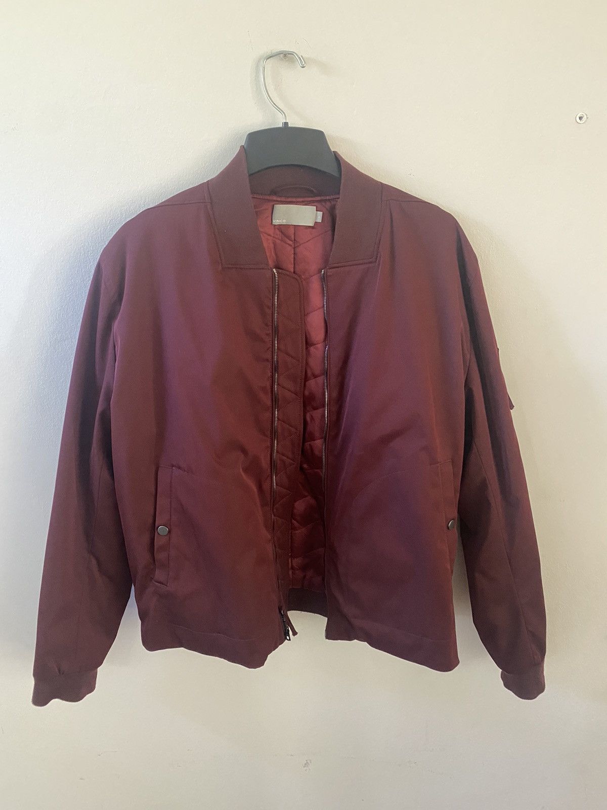 image of Vince Insulated Bomber Jacket in Red, Men's (Size Large)