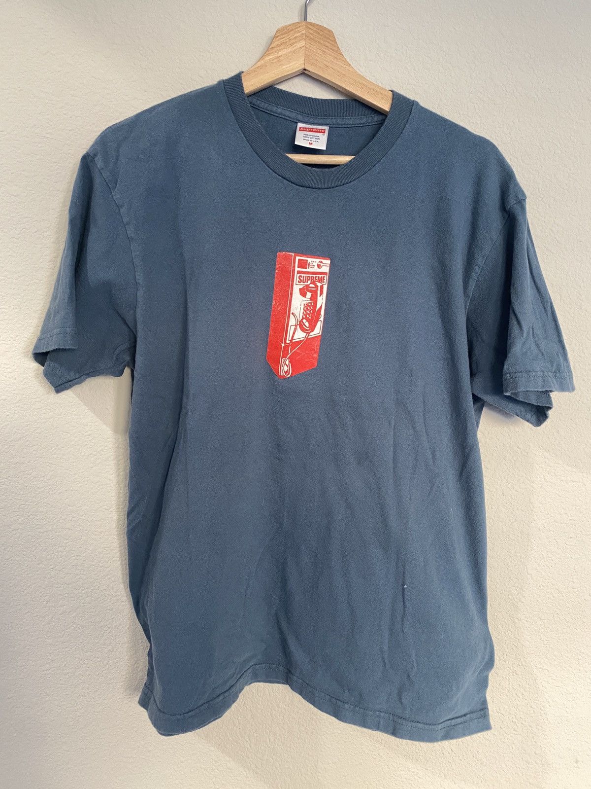 Supreme Supreme FW18 Payphone Tee Slate Size US M / EU 48-50 / 2 - 2 Thumbnail