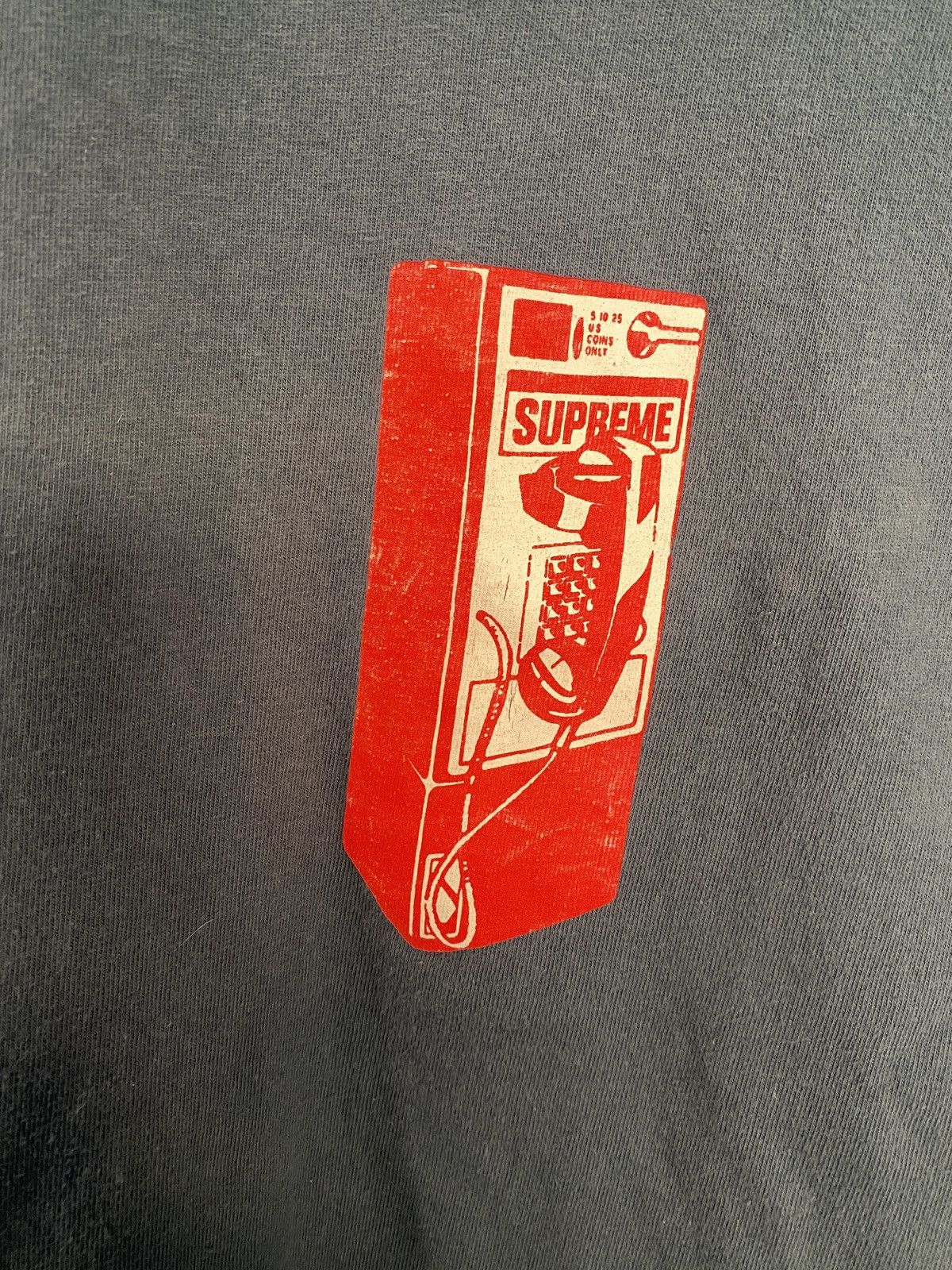 Supreme Supreme FW18 Payphone Tee Slate Size US M / EU 48-50 / 2 - 3 Thumbnail