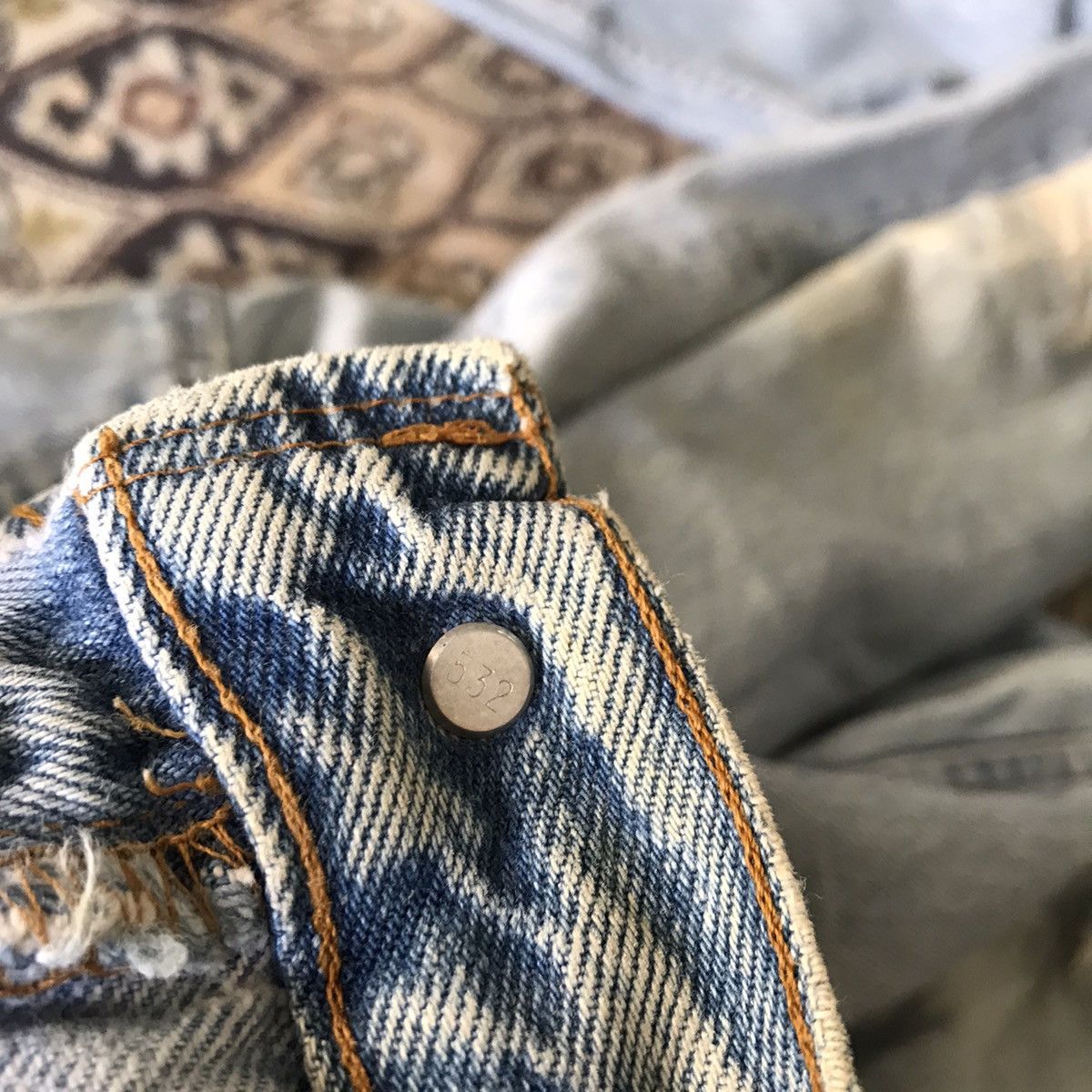 Levi's Vintage 80s Levis 501 Grunge Distressed Jeans Size US 32 / EU 48 - 15 Thumbnail
