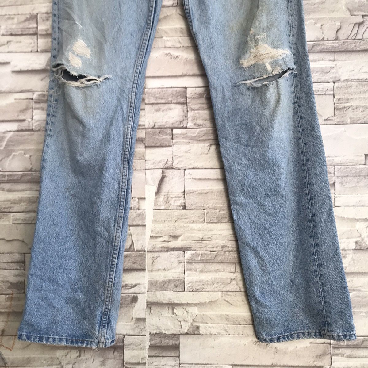 Levi's Vintage 80s Levis 501 Grunge Distressed Jeans Size US 32 / EU 48 - 7 Thumbnail