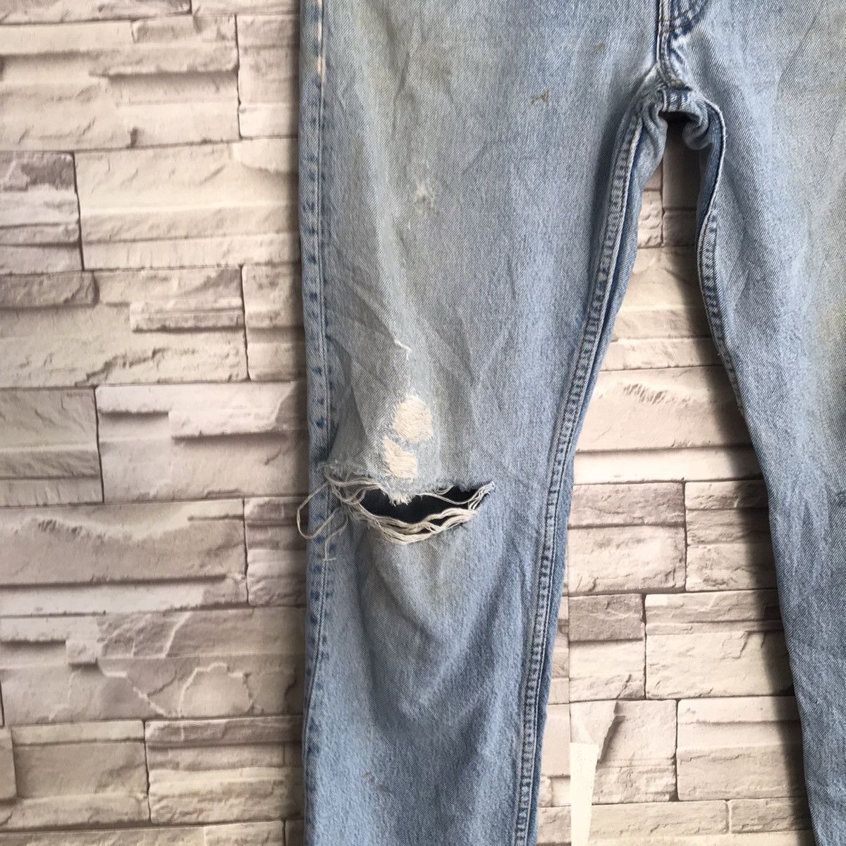 Levi's Vintage 80s Levis 501 Grunge Distressed Jeans Size US 32 / EU 48 - 5 Thumbnail