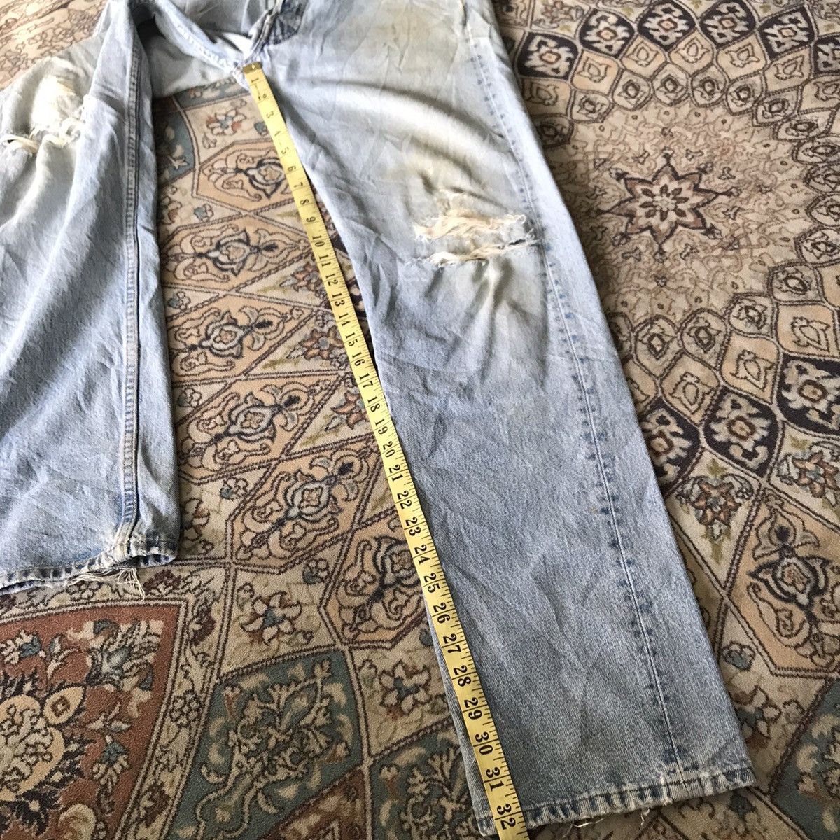 Levi's Vintage 80s Levis 501 Grunge Distressed Jeans Size US 32 / EU 48 - 18 Thumbnail