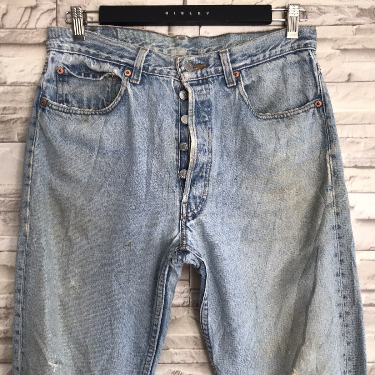 Levi's Vintage 80s Levis 501 Grunge Distressed Jeans Size US 32 / EU 48 - 4 Thumbnail