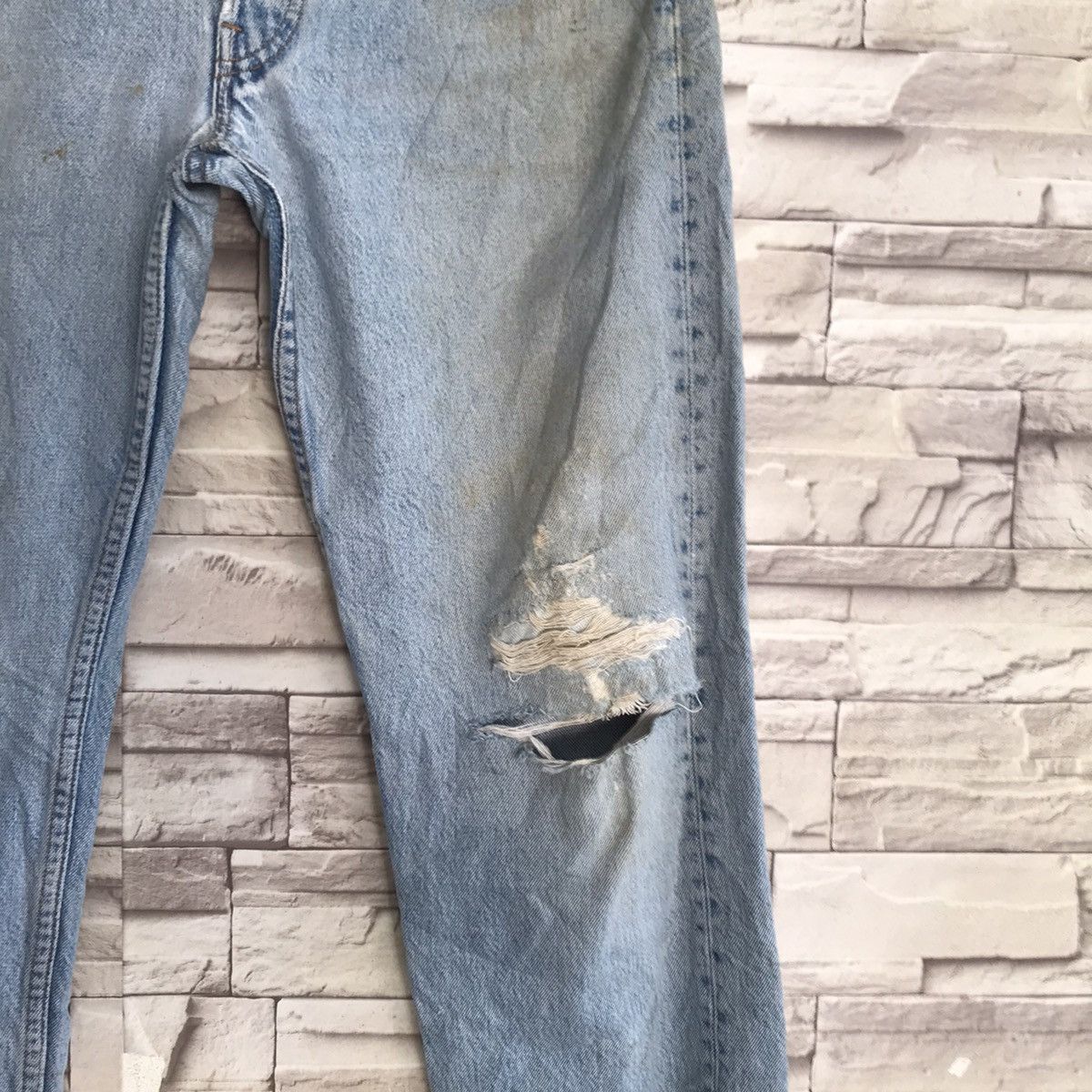 Levi's Vintage 80s Levis 501 Grunge Distressed Jeans Size US 32 / EU 48 - 6 Thumbnail