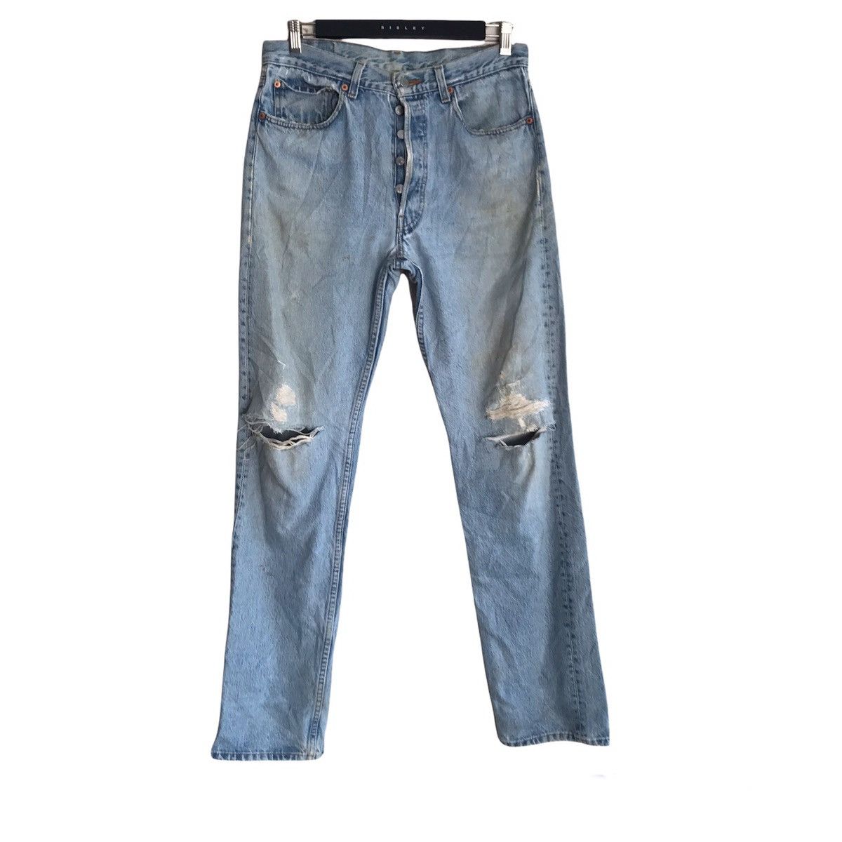 Levi's Vintage 80s Levis 501 Grunge Distressed Jeans Size US 32 / EU 48 - 1 Thumbnail