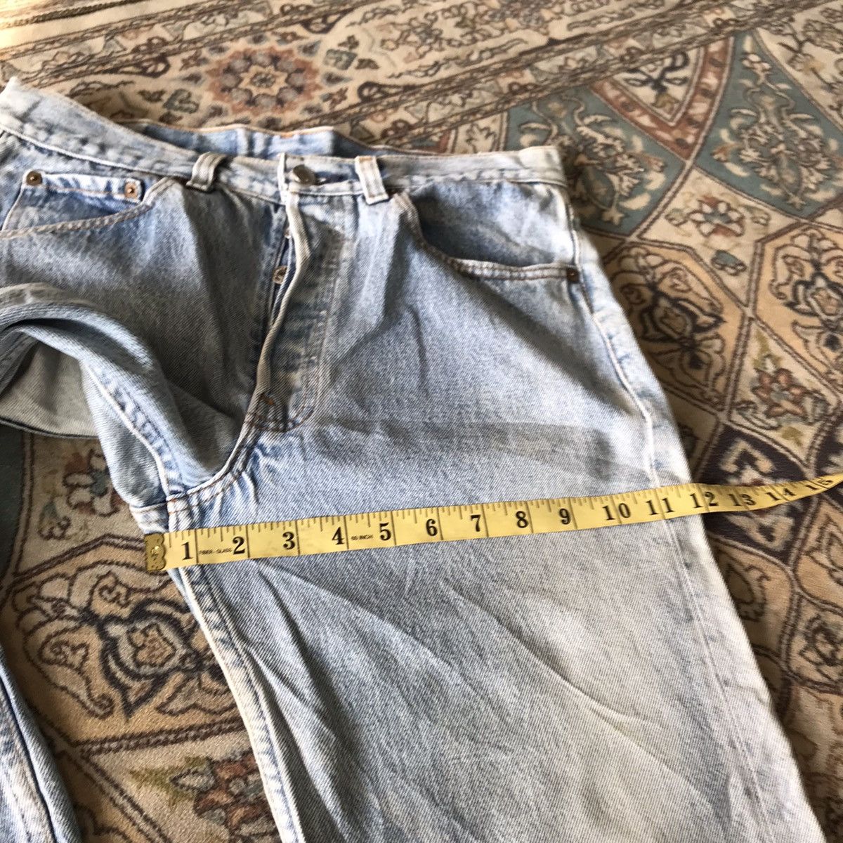 Levi's Vintage 80s Levis 501 Jeans Light Wash Sunfaded Size US 31 - 21 Thumbnail