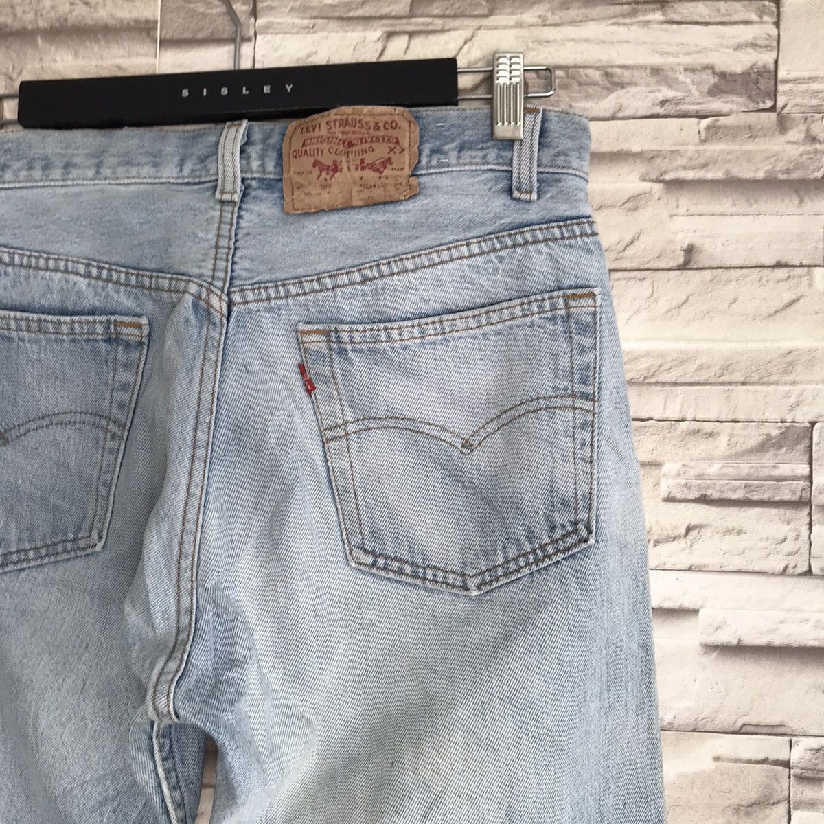 Levi's Vintage 80s Levis 501 Jeans Light Wash Sunfaded Size US 31 - 11 Thumbnail