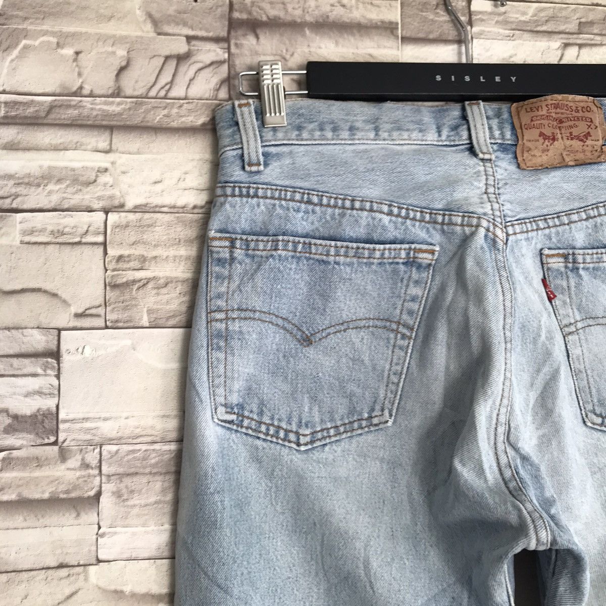 Levi's Vintage 80s Levis 501 Jeans Light Wash Sunfaded Size US 31 - 10 Thumbnail