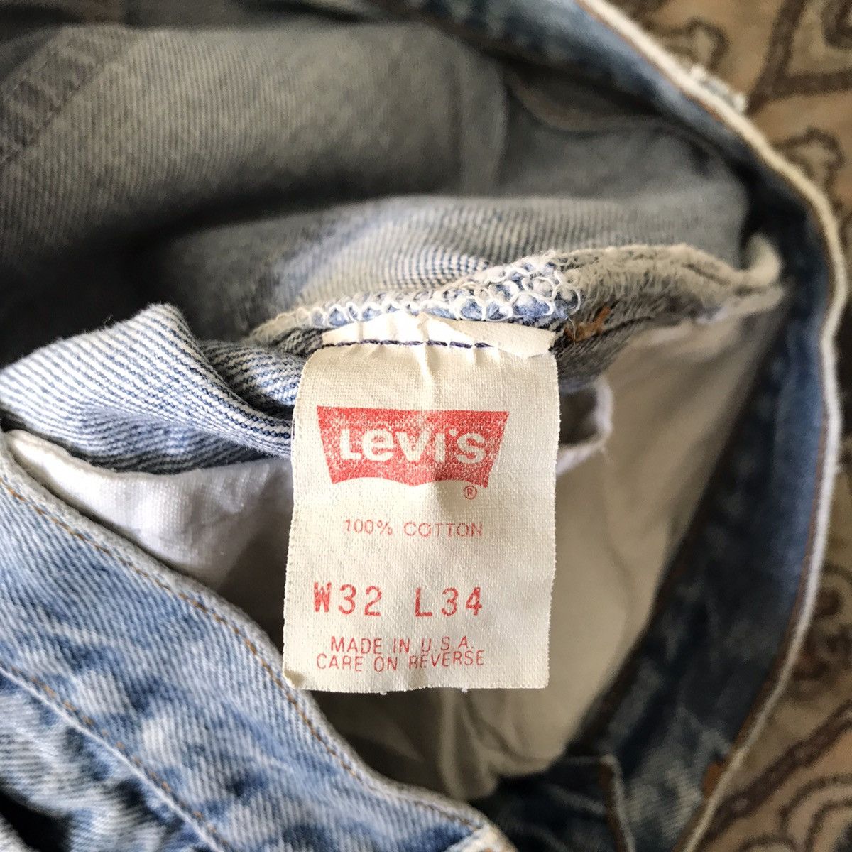 Levi's Vintage 80s Levis 501 Jeans Light Wash Sunfaded Size US 31 - 16 Thumbnail
