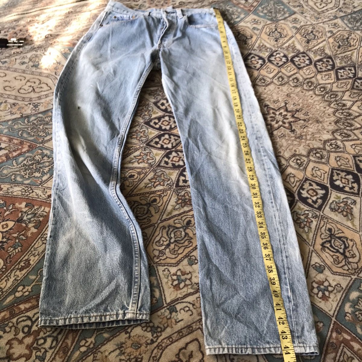 Levi's Vintage 80s Levis 501 Jeans Light Wash Sunfaded Size US 31 - 19 Thumbnail