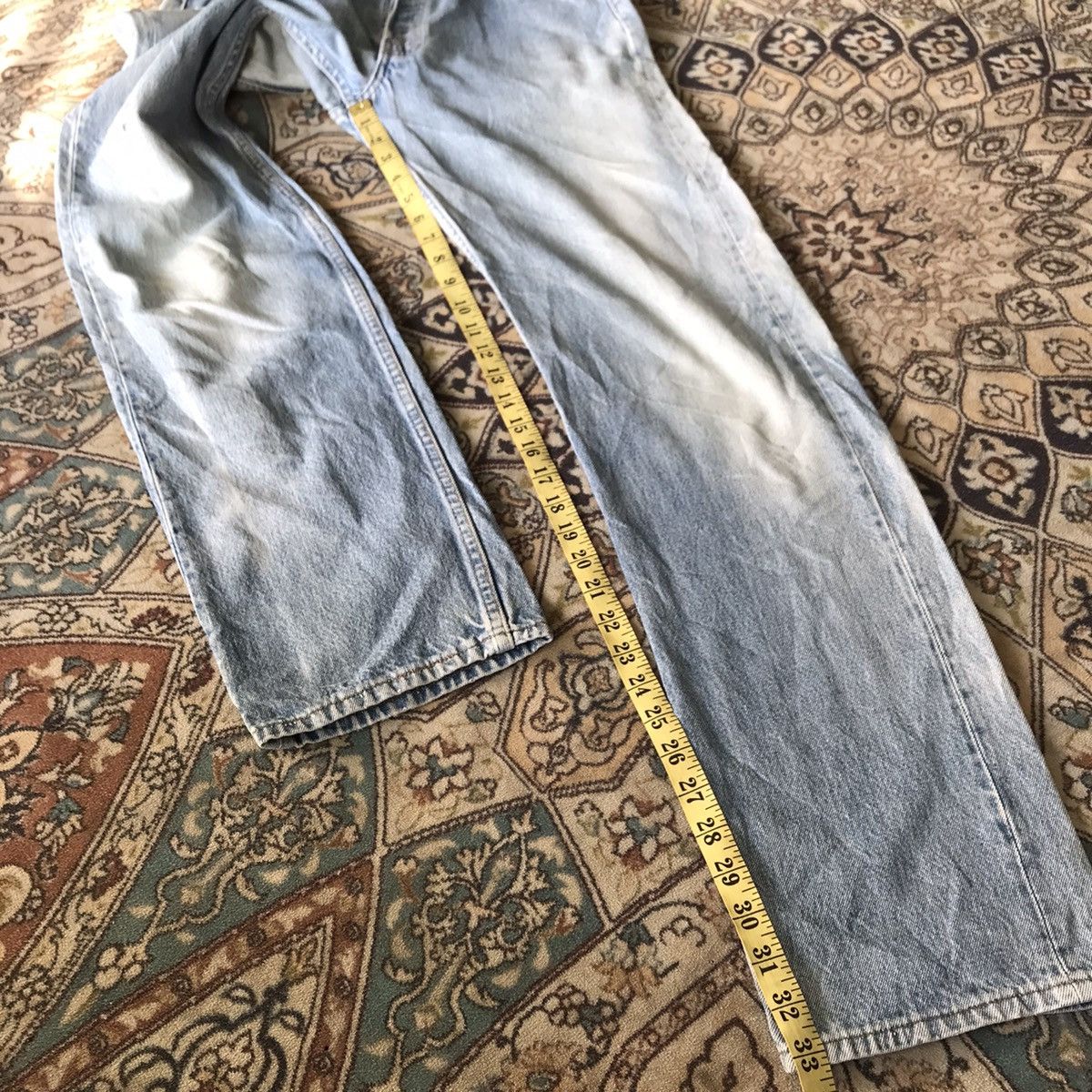 Levi's Vintage 80s Levis 501 Jeans Light Wash Sunfaded Size US 31 - 20 Thumbnail