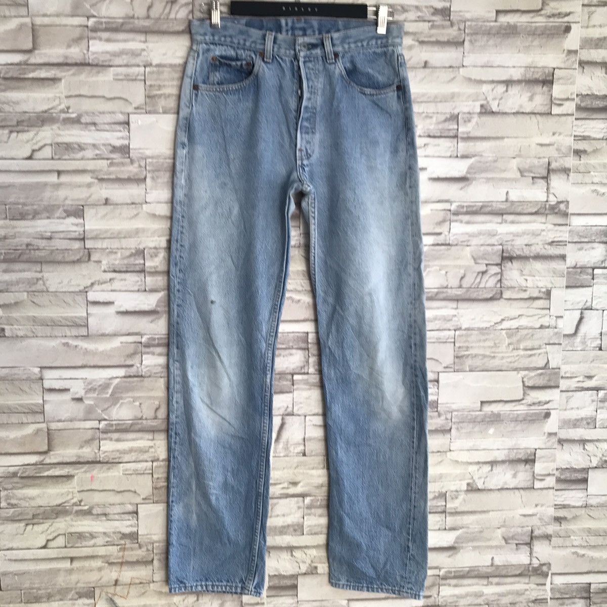 Levi's Vintage 80s Levis 501 Jeans Light Wash Sunfaded Size US 31 - 3 Thumbnail
