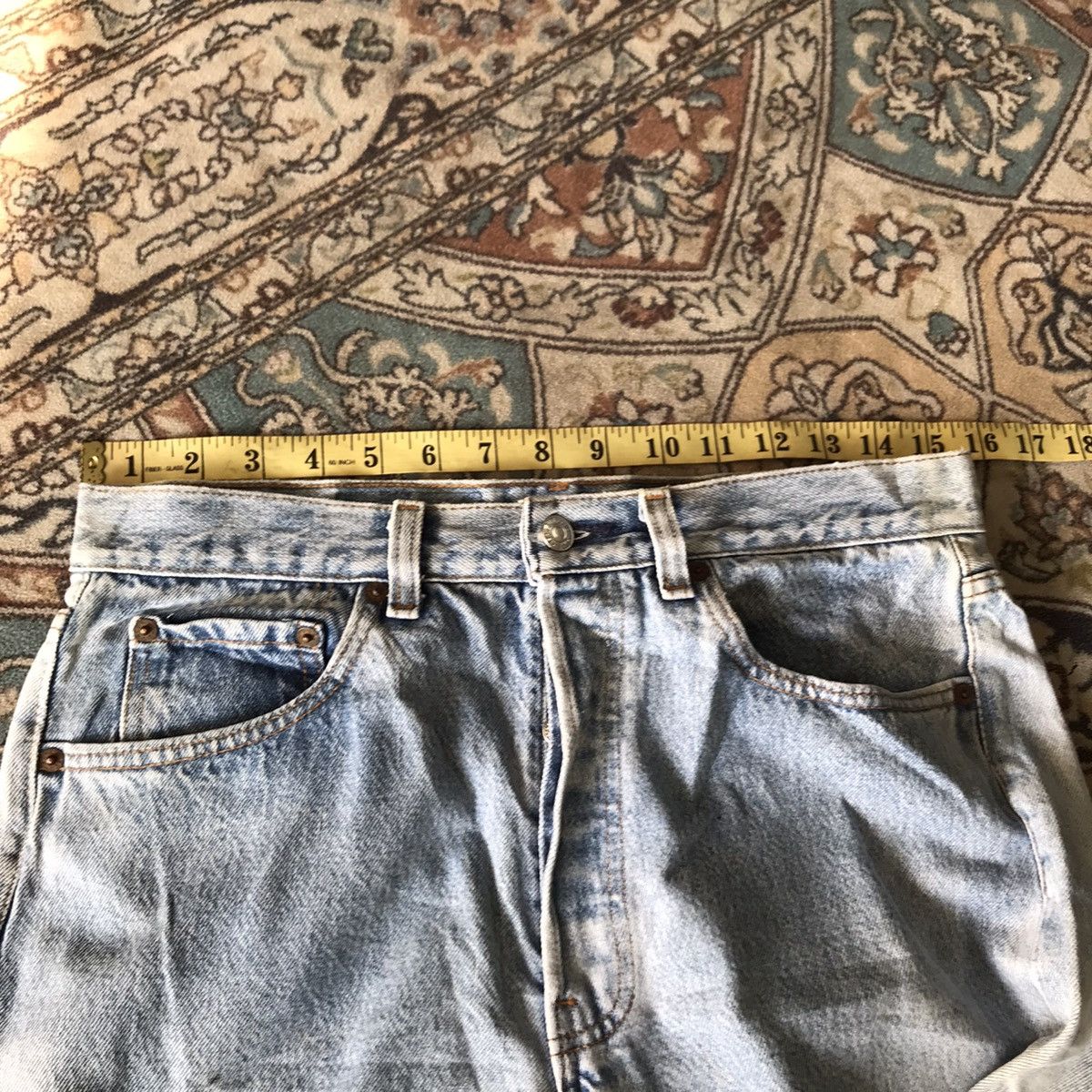 Levi's Vintage 80s Levis 501 Jeans Light Wash Sunfaded Size US 31 - 18 Thumbnail