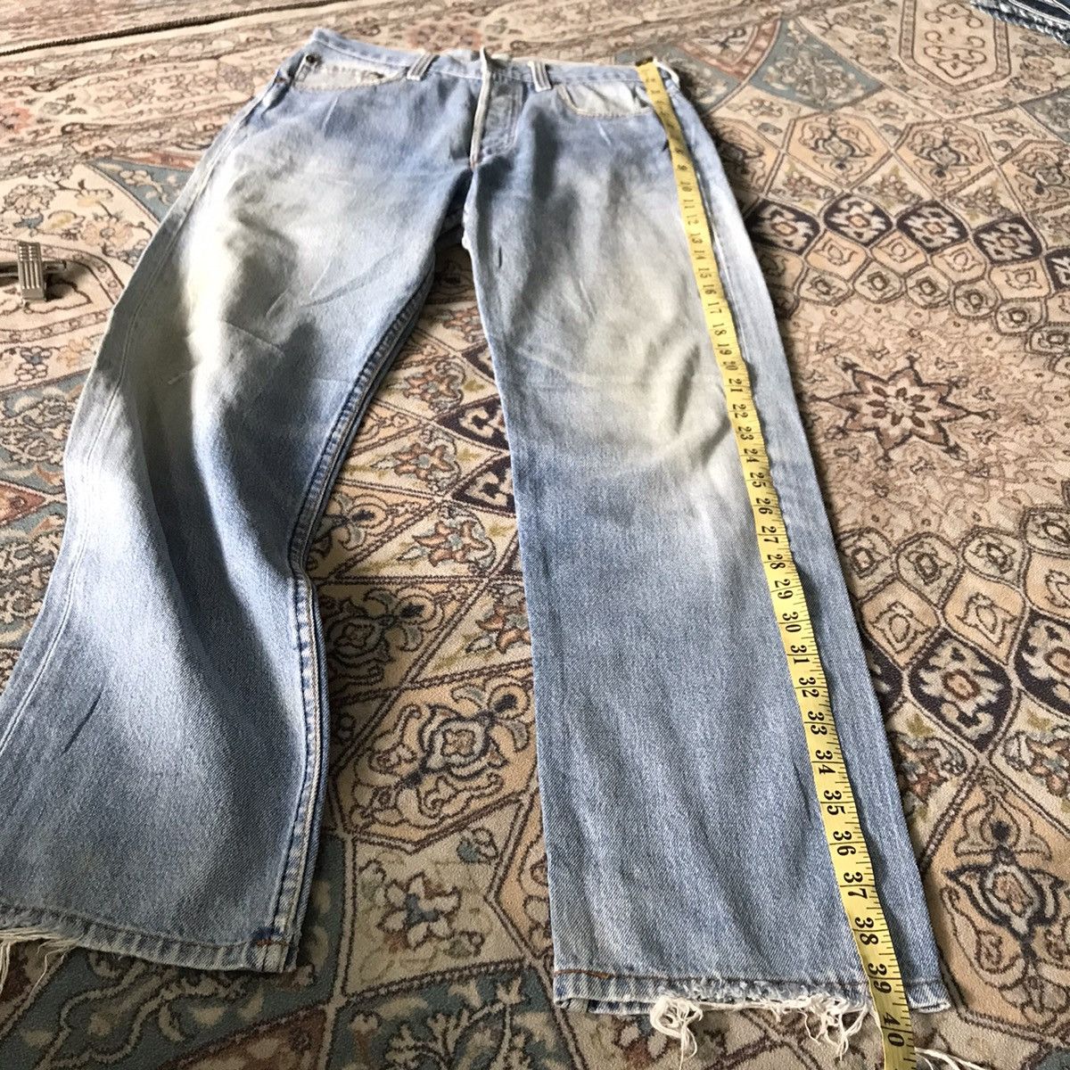 Levi's Vintage 80s Levis 501 Distressed Jeans Dirty Faded Size US 29 - 20 Thumbnail
