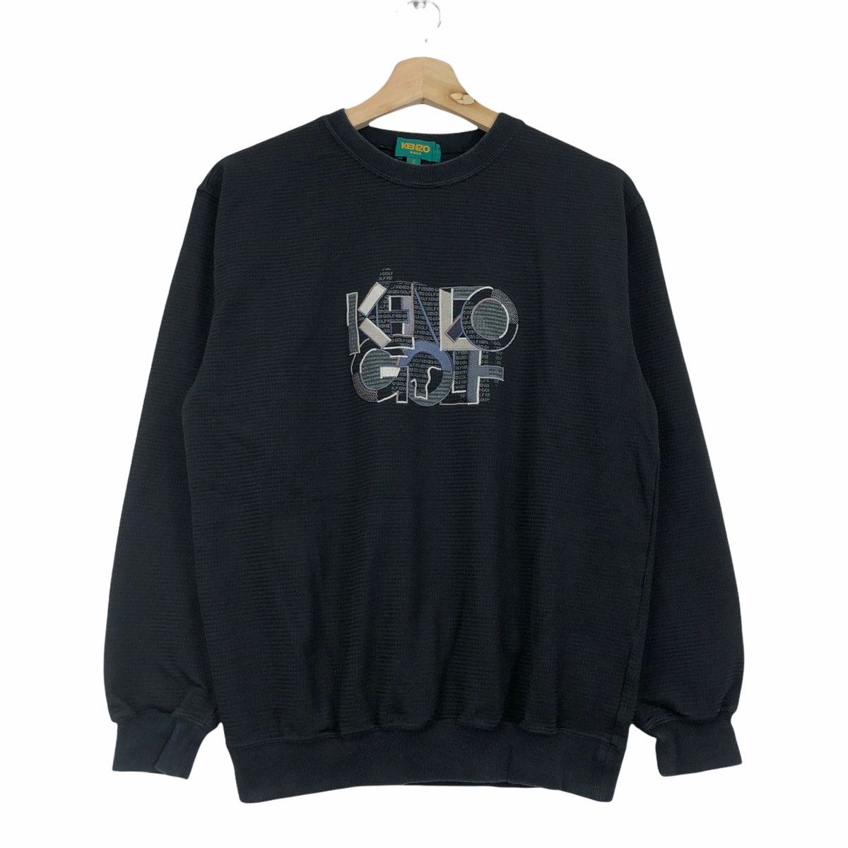 Vintage Kenzo Golf Spell Out Embroidery Crewneck Sweatshirt