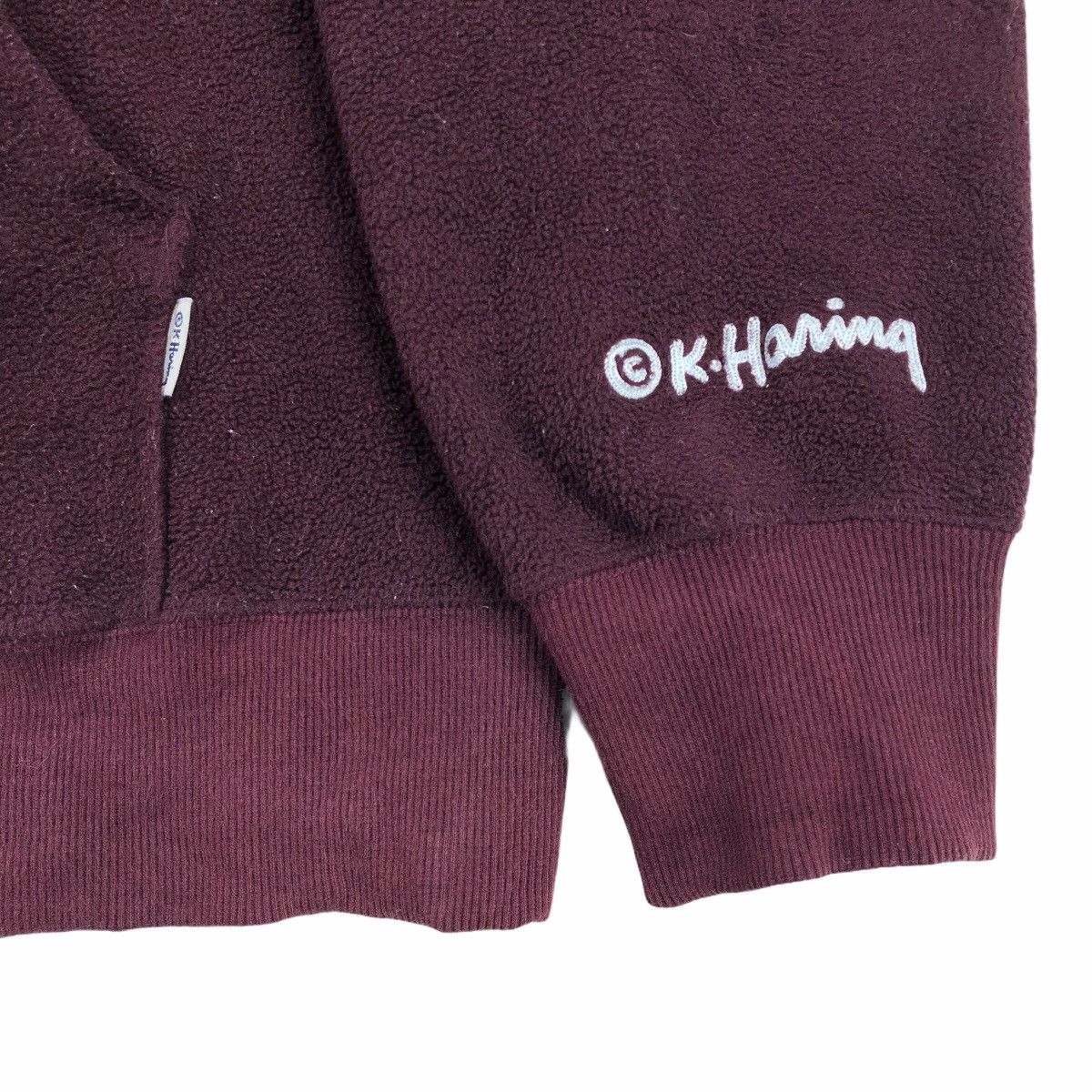 Japanese Brand Uniqlo Keith Haring Fleece Hoodie Sweater Big Logo Pullover Size US L / EU 52-54 / 3 - 6 Thumbnail
