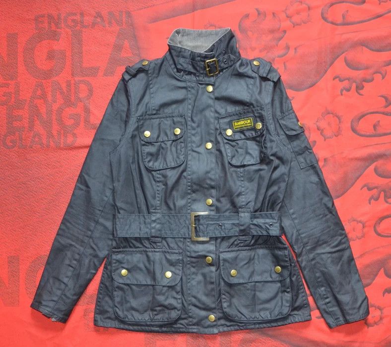 Barbour Barbour International Wax Jacket Womens Black Waxed Cotton Size S / US 4 / IT 40 - 16 Thumbnail